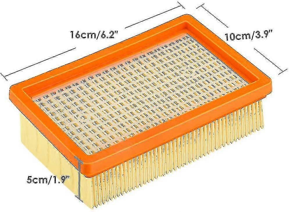 3er Pack Ersatz Flachfaltenfilter Karcher Mv4 Mv5 Mv6 Wd4 Wd5 Wd6