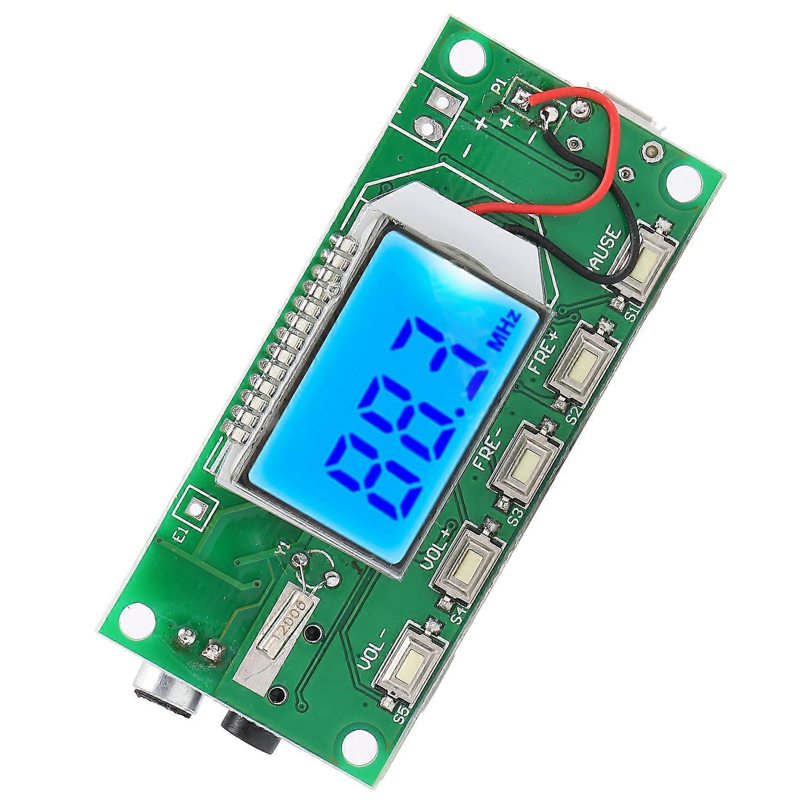 FM Transmitter Module Digital Stereo Frequency Modulation with LCD Display 87‑108MHZ 3‑5V