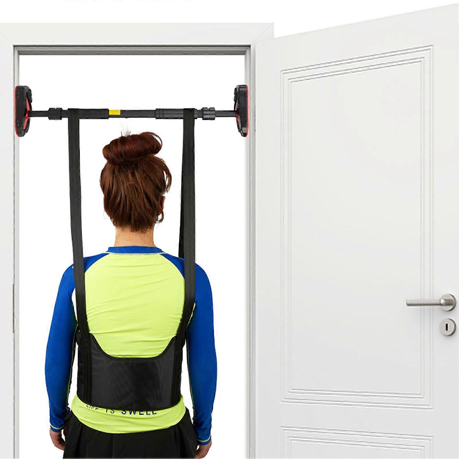 Lumbar Traction Belt Hook and Loop Relieves Discomfort Relaxation Comfortable Decompression Suspension Stretch Straps for Home L 