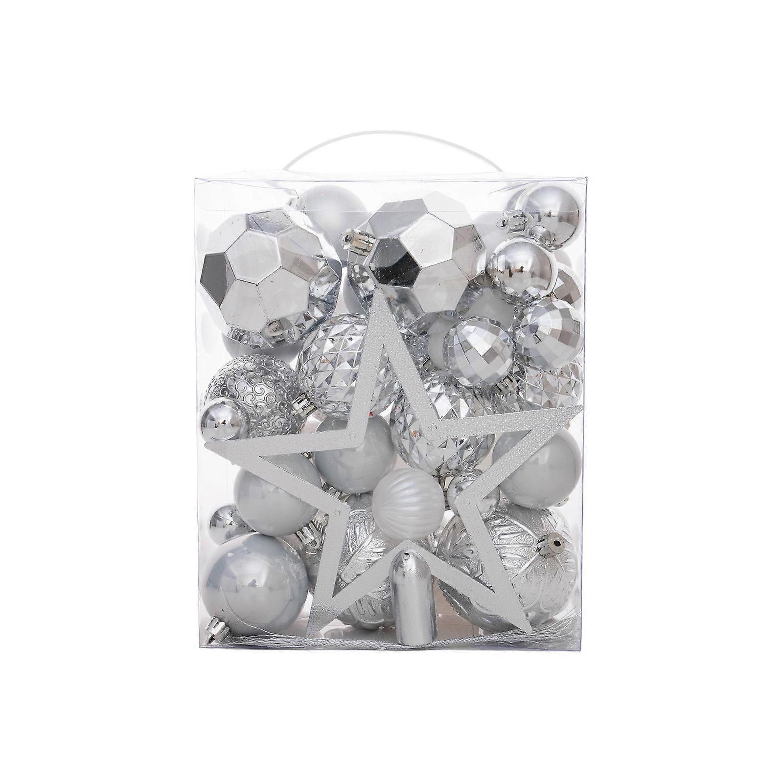 User Friendly Efficient Christmas Ornament Assortment With Shatterproof Tree Toppers Star For Home Decoration  Silver