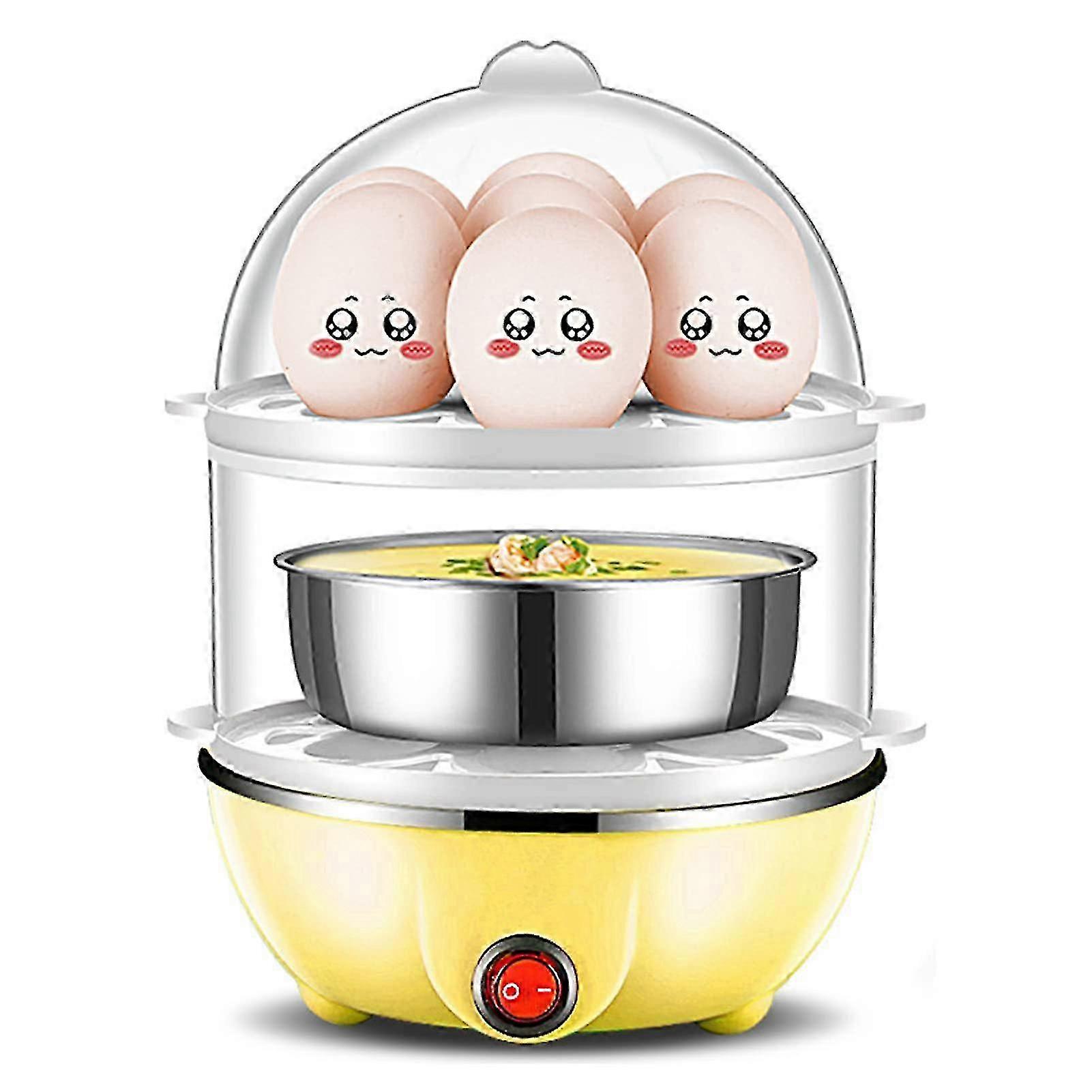 Electric egg boiled machine - egg cooking - 350W 2 layer 14 eggs at a time automatic closing pp egg boiling machine