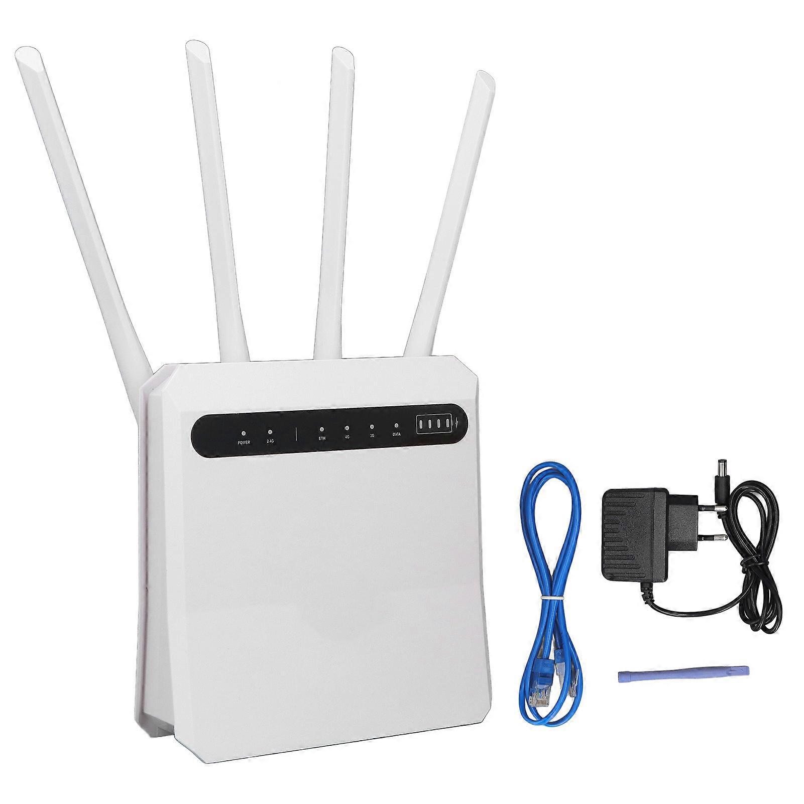 4G LTE Wireless Router 300Mbps Unlocked Mobile WiFi Hotspot with 4 Antennas EU Plug