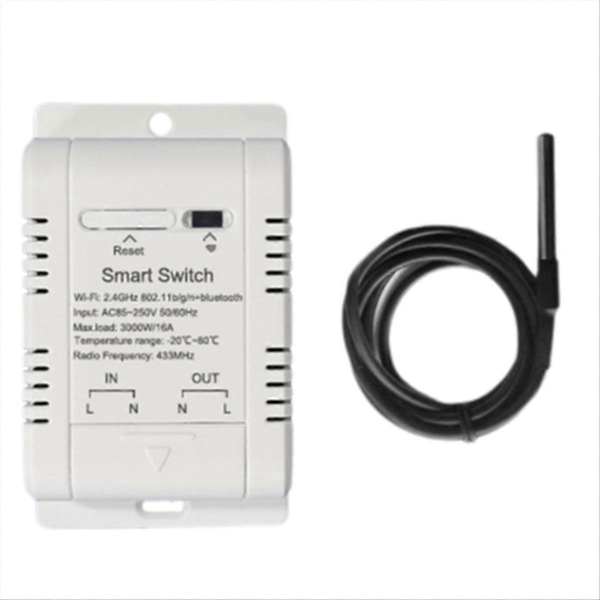 Tuya WiFi Temperature Switch 16A Wireless Thermostat with 1M Sensor Intelligent Thermostat Supports 