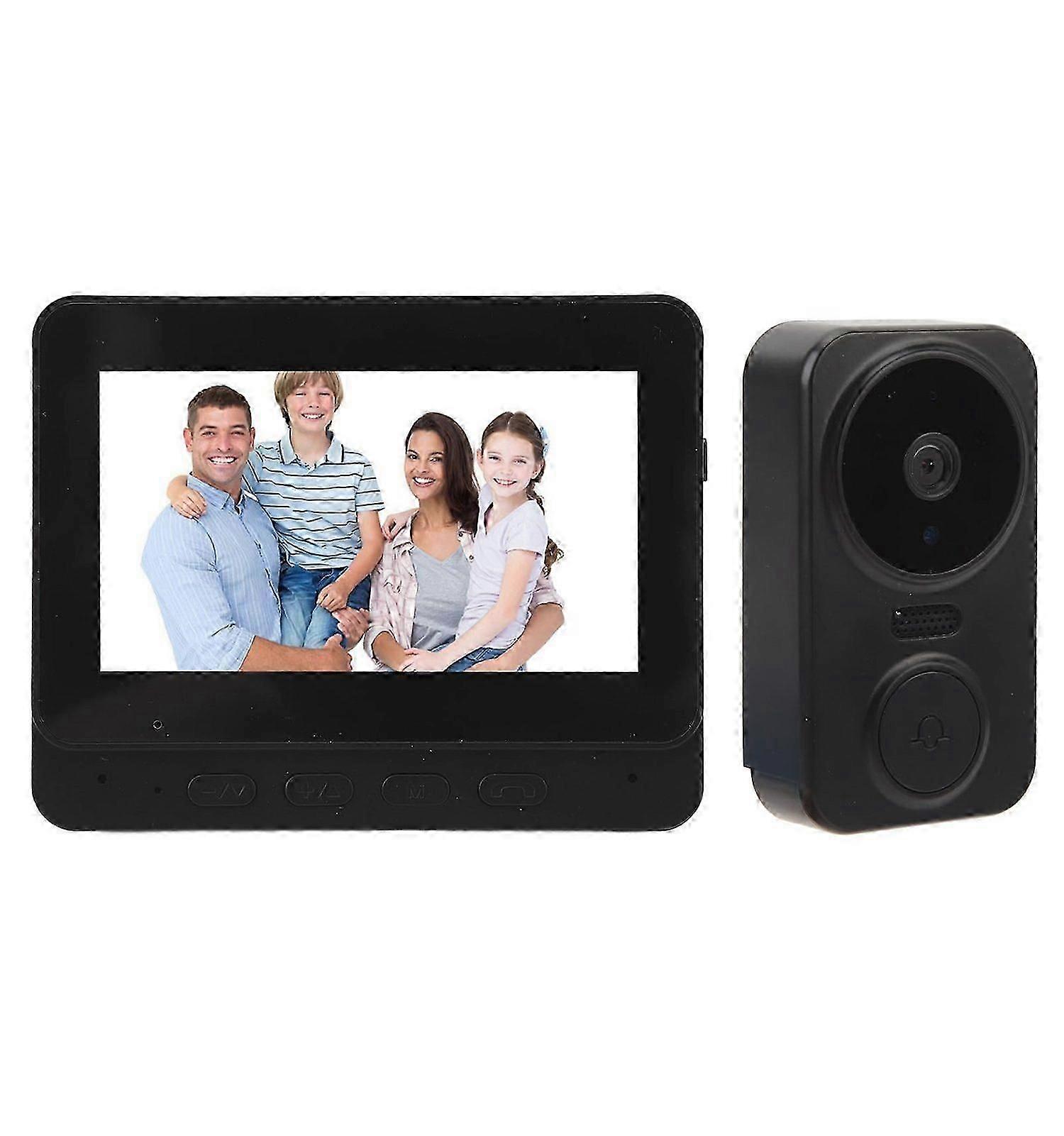 Video door intercom system Wireless video doorbell intercom system, monitor with HD door camera