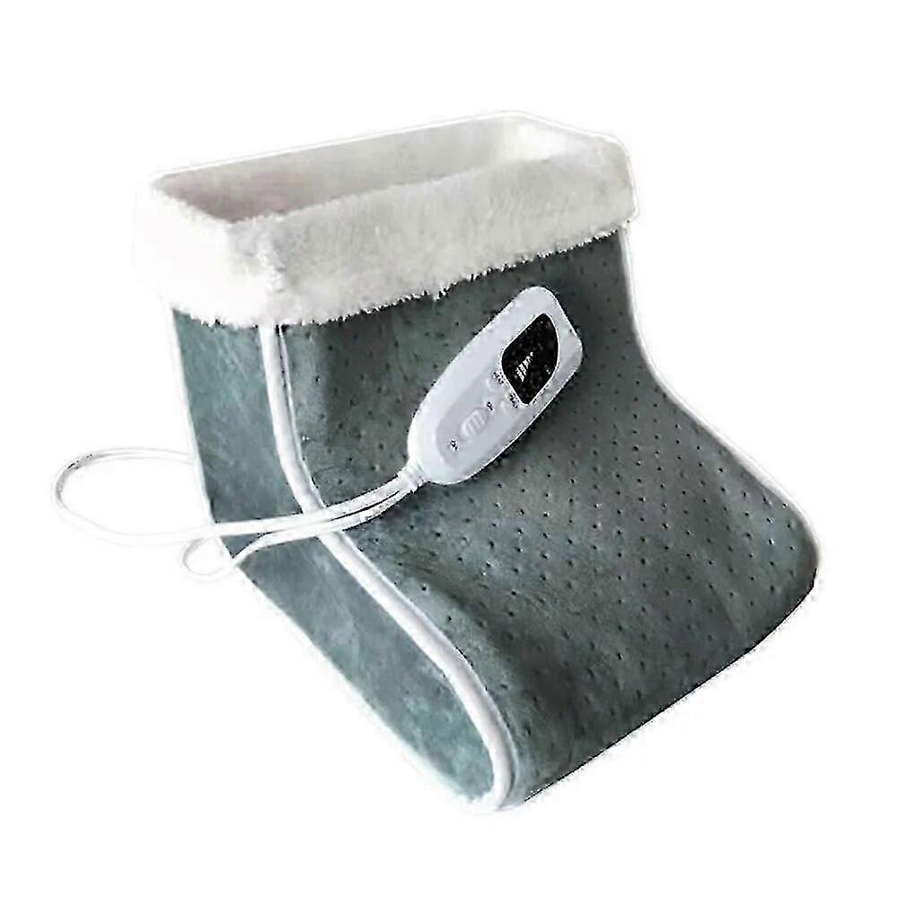 100V- 240V 50W Portable Soft Synthetic Wool Liner and Microplush Cover Washable Electric Foot Warmer Heated Booties US EU Plug