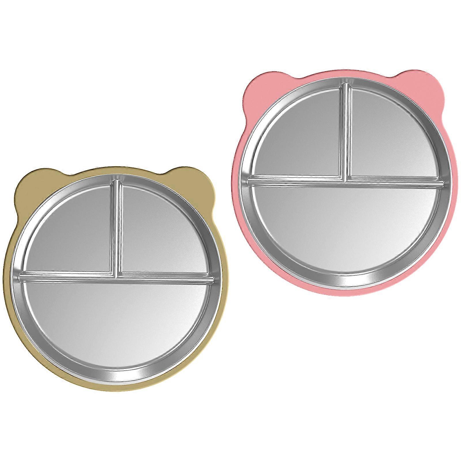 Stackable Rustless Pet Bowl With Not Slide Elastomer Bottom Shallow Plan For Small Animals Against Beard Fatigue Feeding Multicolor