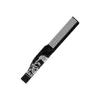 Portable Two Purpose Metal Folding Comb For Men Hair Styling And Beard Maintenance Tool  Silver
