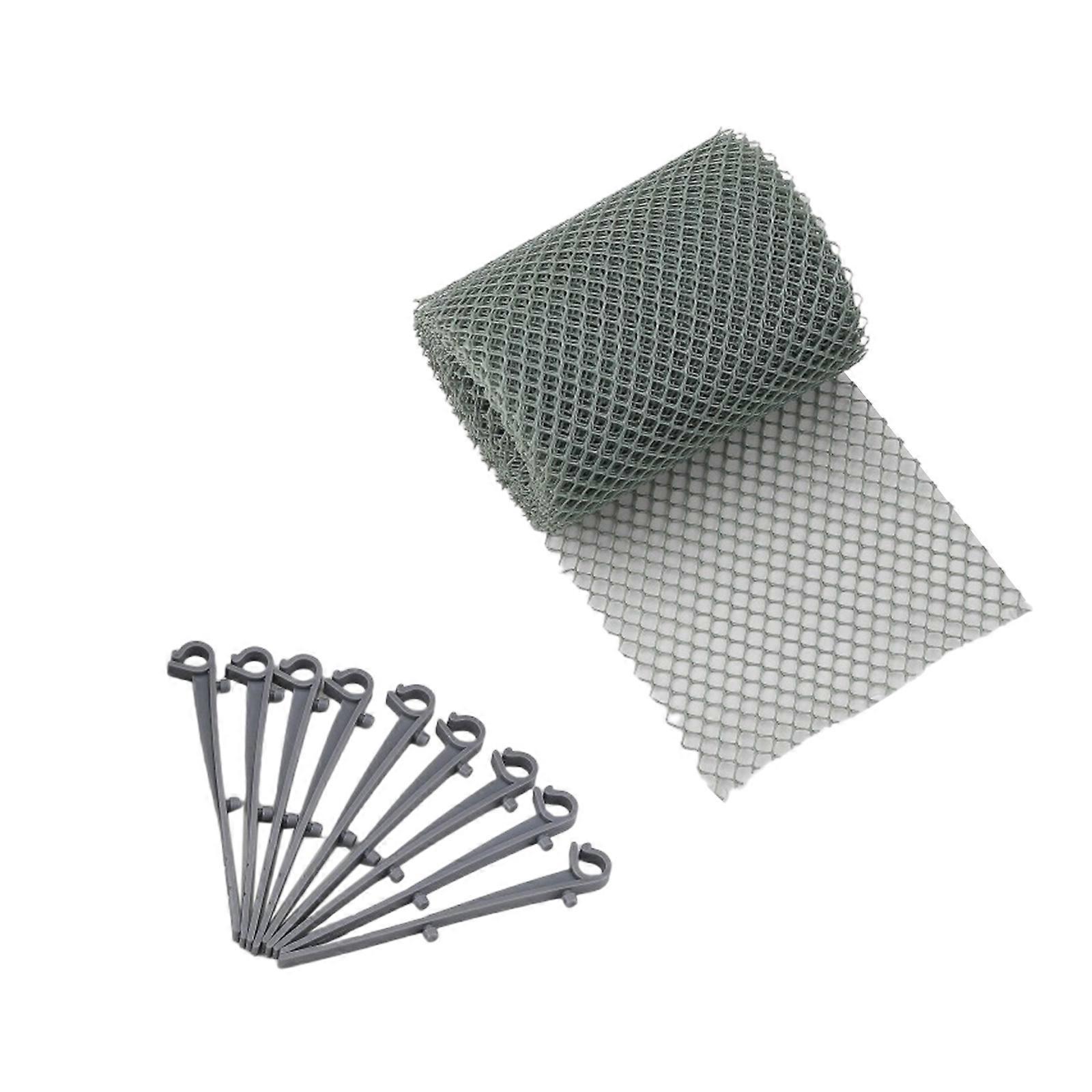 Plastic Gutter Protective Netting Guard Heavy Duty Design Block Leaves Debris Hassle Less Installation Weather Resistant Multicolor