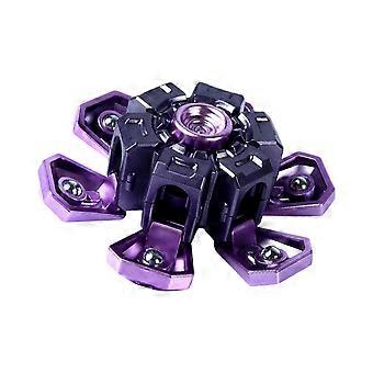 Interaktiver mechanischer Kreisel mit galvanisierter Beschichtung, Fingertipp-Spinner für Kinder, Stressabbau und Förderung der Kreativität, Roségold