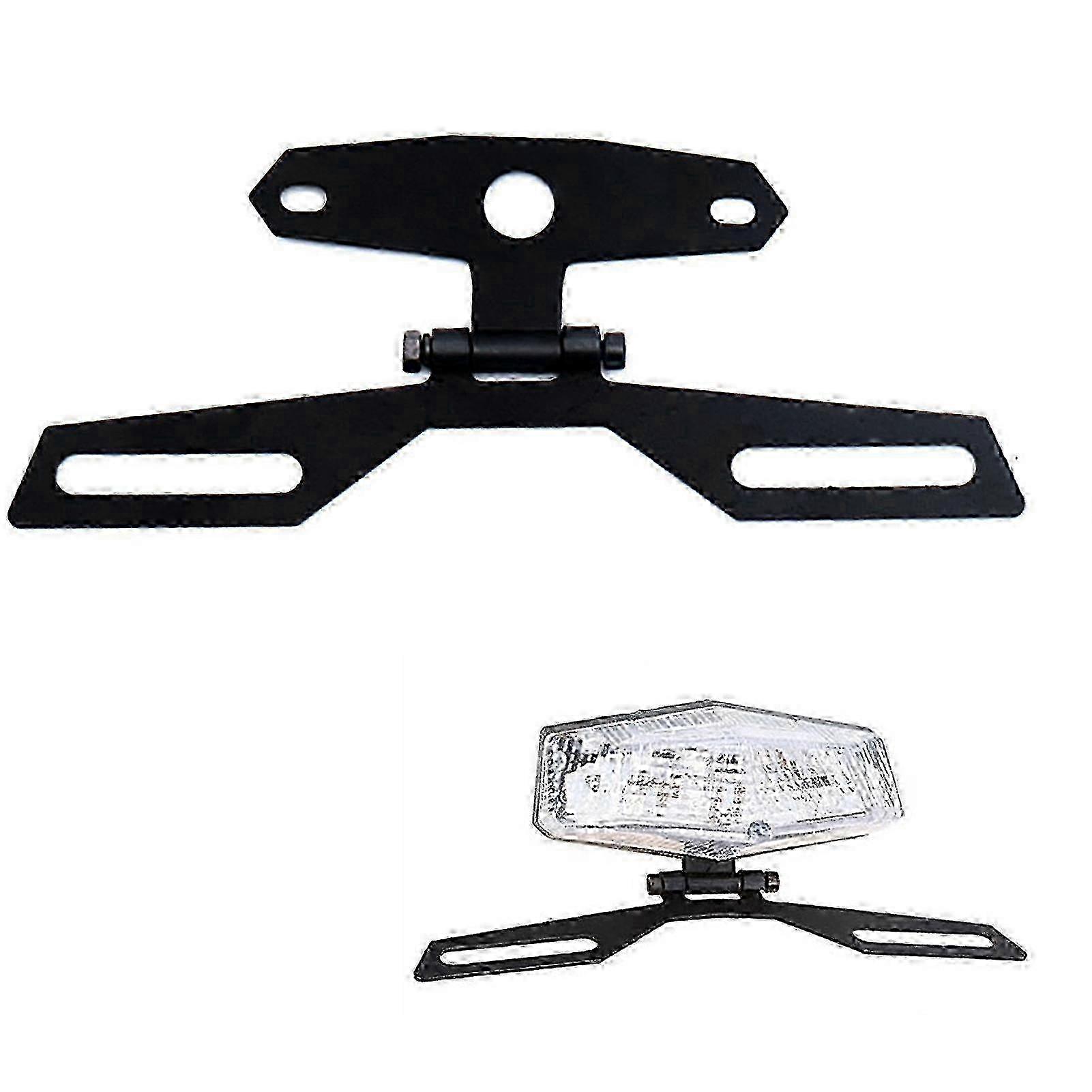 Adjustable Tail Light Bracket and Rack for Motorcycle Folding License Plate Holder
