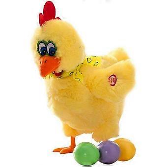 w Electric Interactive Plush Chicken Toy for Kids with Singing Doll and Egg Laying Feature