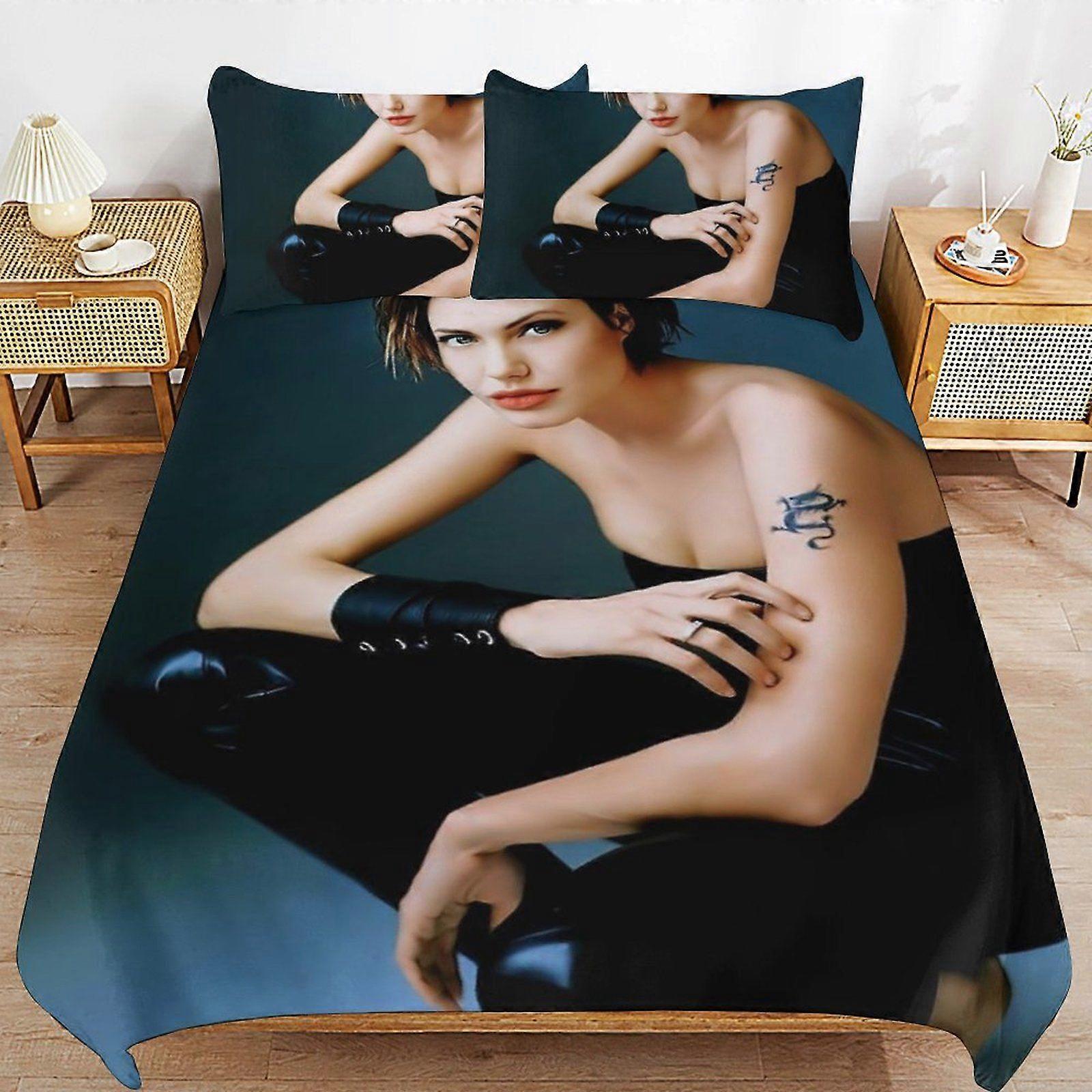 w236 Angelina Jolie Machine Washable Easy Zip Soft Bedding Support Consistent Layer Duvet Cover Sets Choice m236