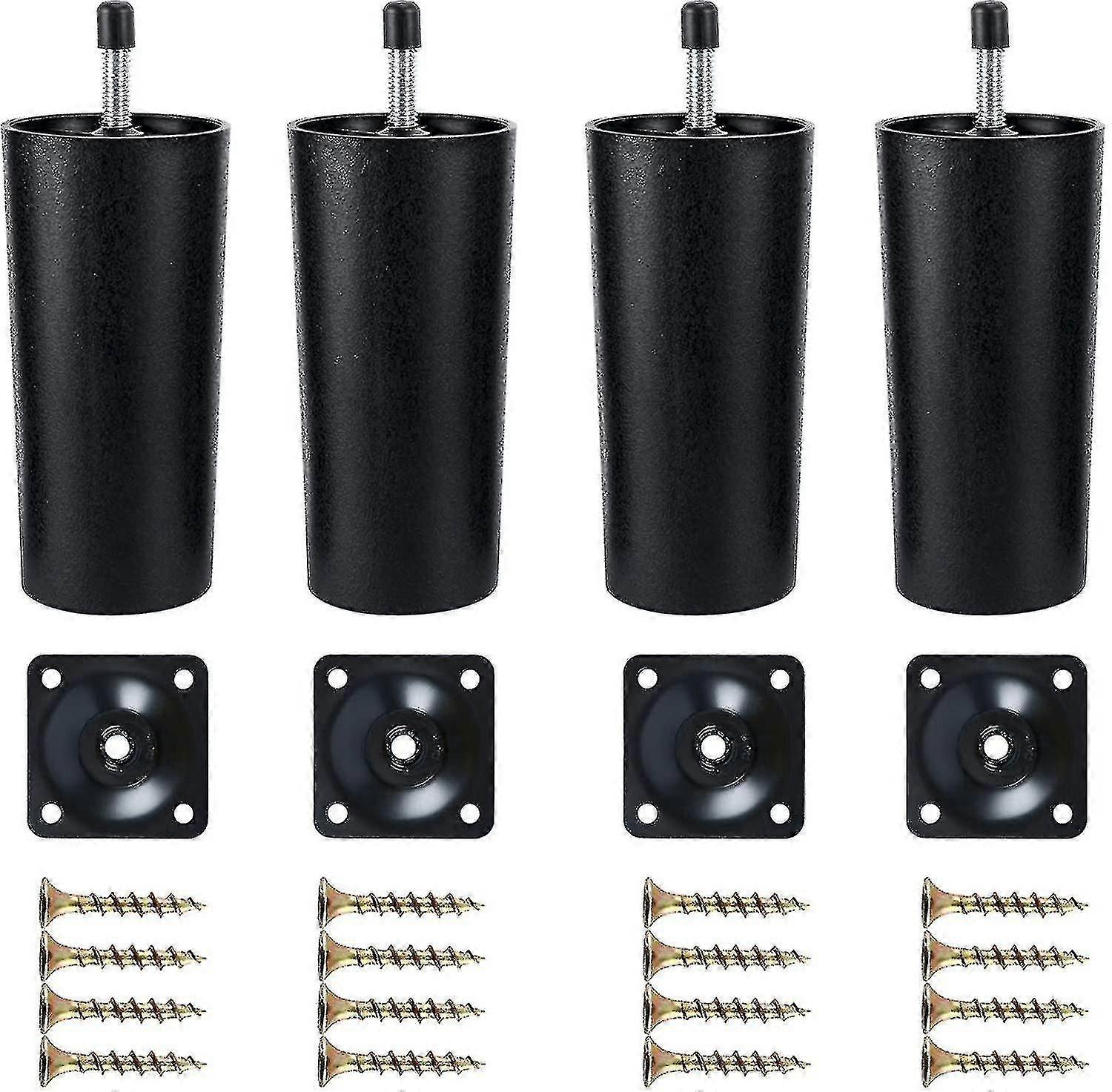Sofabeine aus Kunststoff, 4er-Pack Sofabeine Ersatzmöbel Sofabeine mit Montageplatten Hao