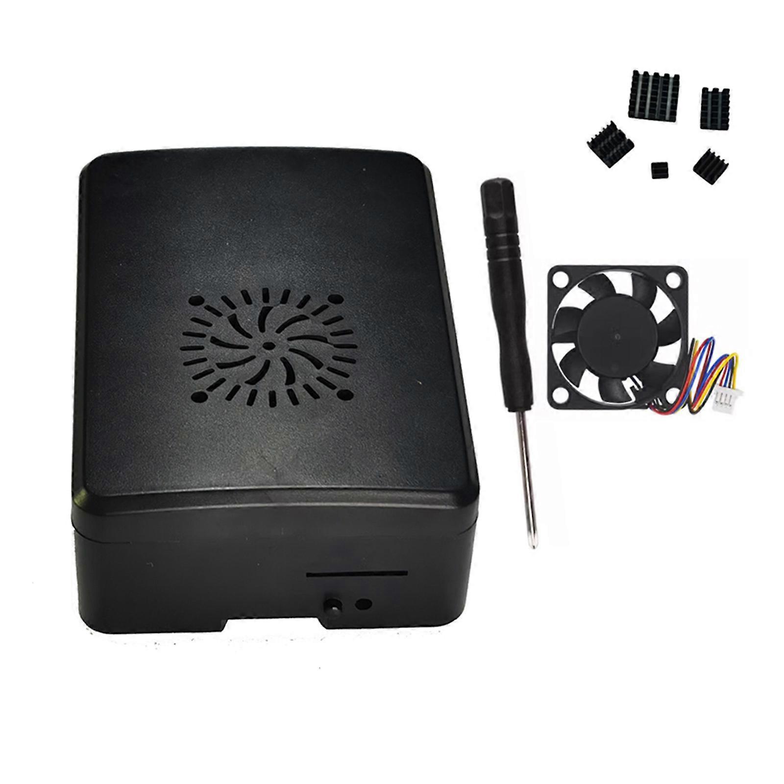 Heatsink Case Kit with Cooling Fan and Heatsinks for RPI 5 Board Protector Enclosure Multicolor