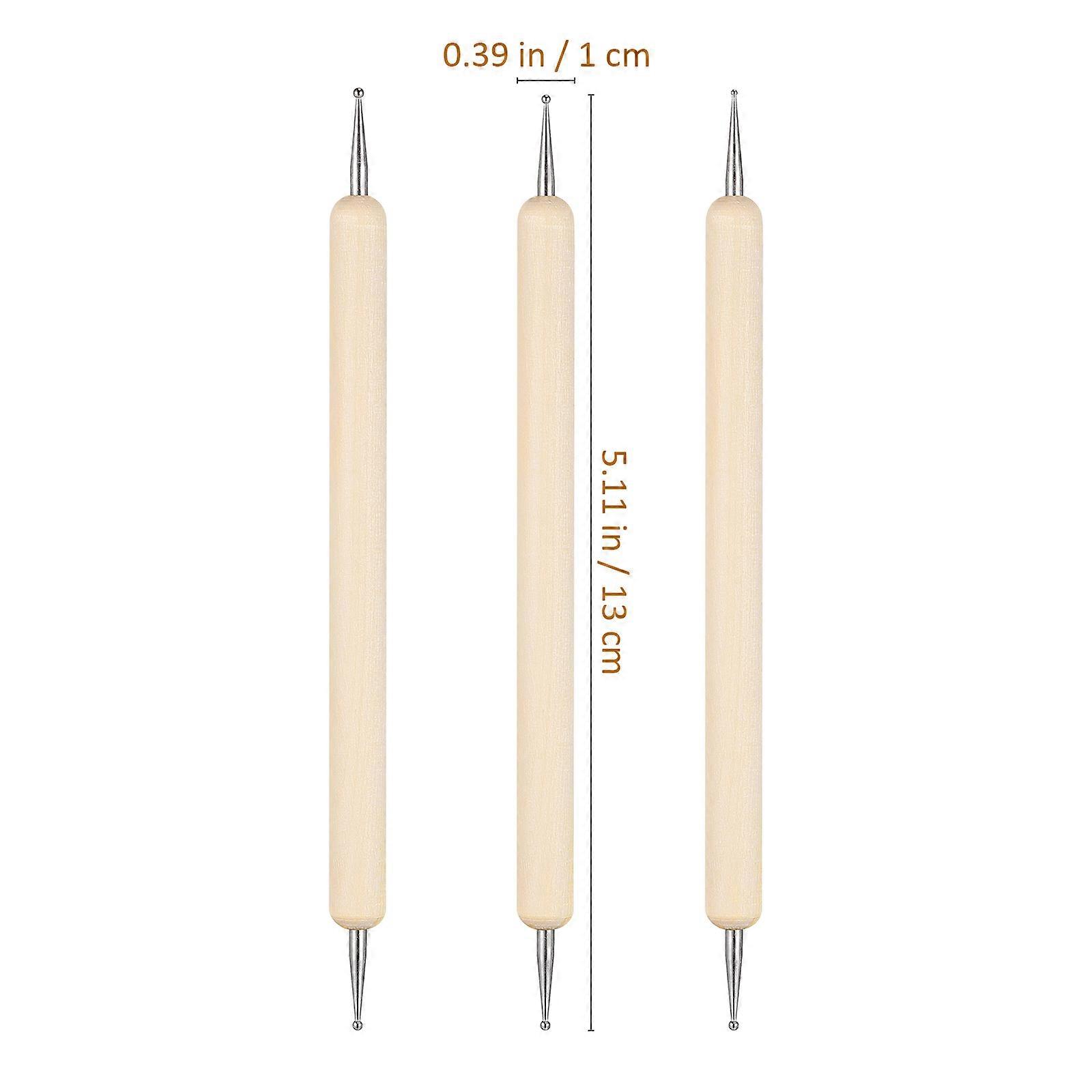 3pcs Ball Styluses Tool Set for Embossing Pattern Clay Sculpting