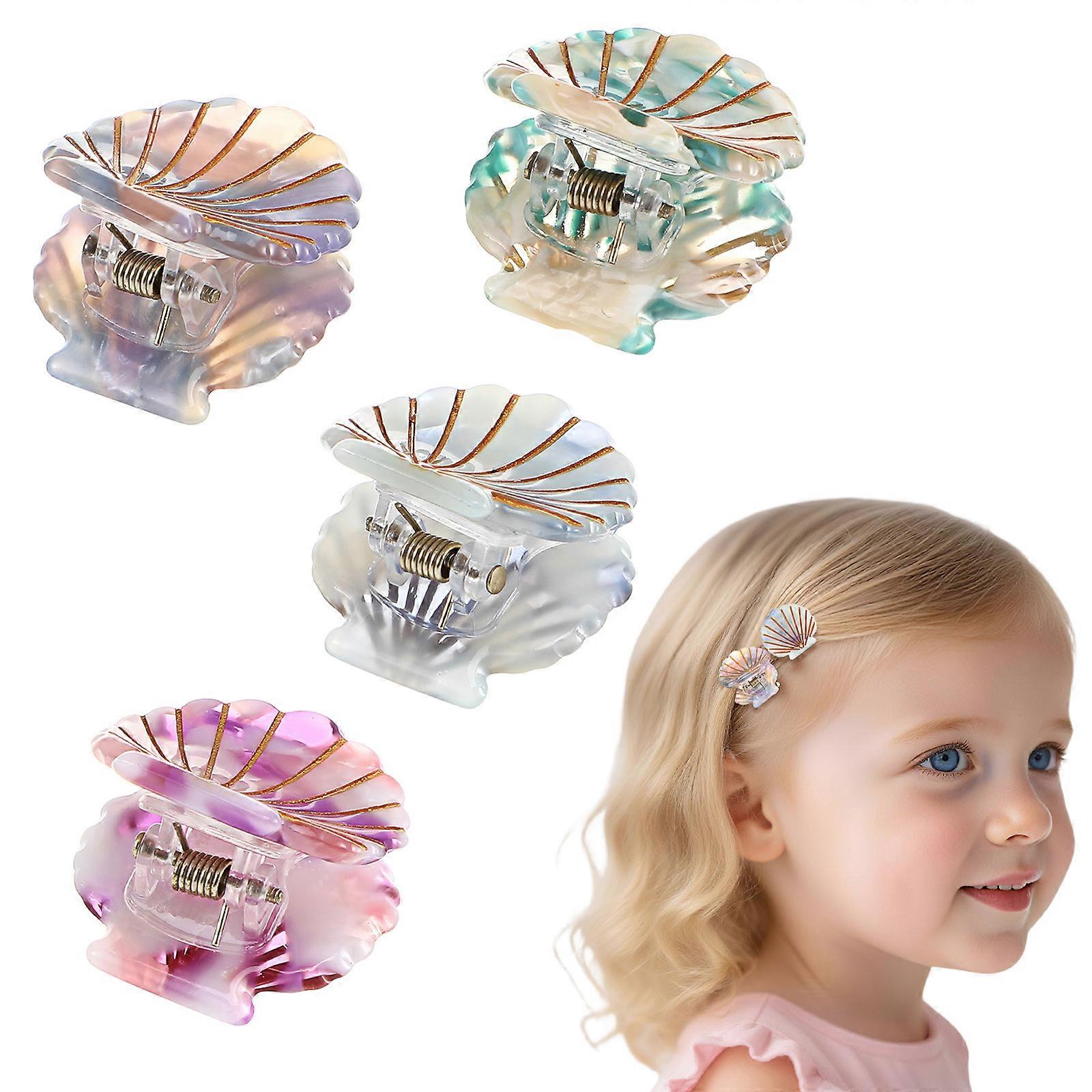 4 قطع صغيرة مخلب كليب صغيرة قذيفة الشعر كليب تصفيف الملحقات للشعر الرقيق الكثيف