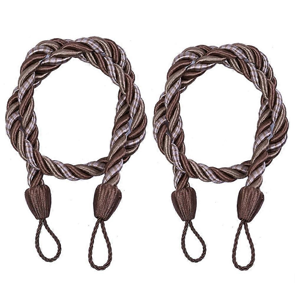 Curtain Tiebacks Set of 2 with Tassels - Rope Window Curtain Holdbacks, Compatible with Garden & Home Decor