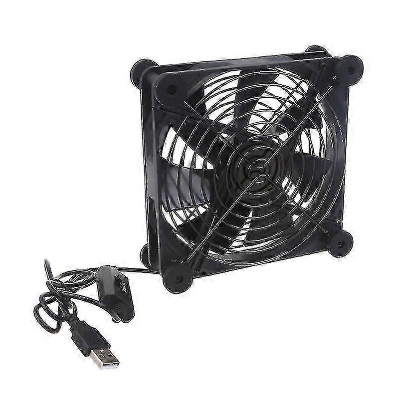 High Airflows Cooling Fan for Router Modem Receiver TV Box 5V USB Port Heatsink Durable & Quiet Router Cooling Fan