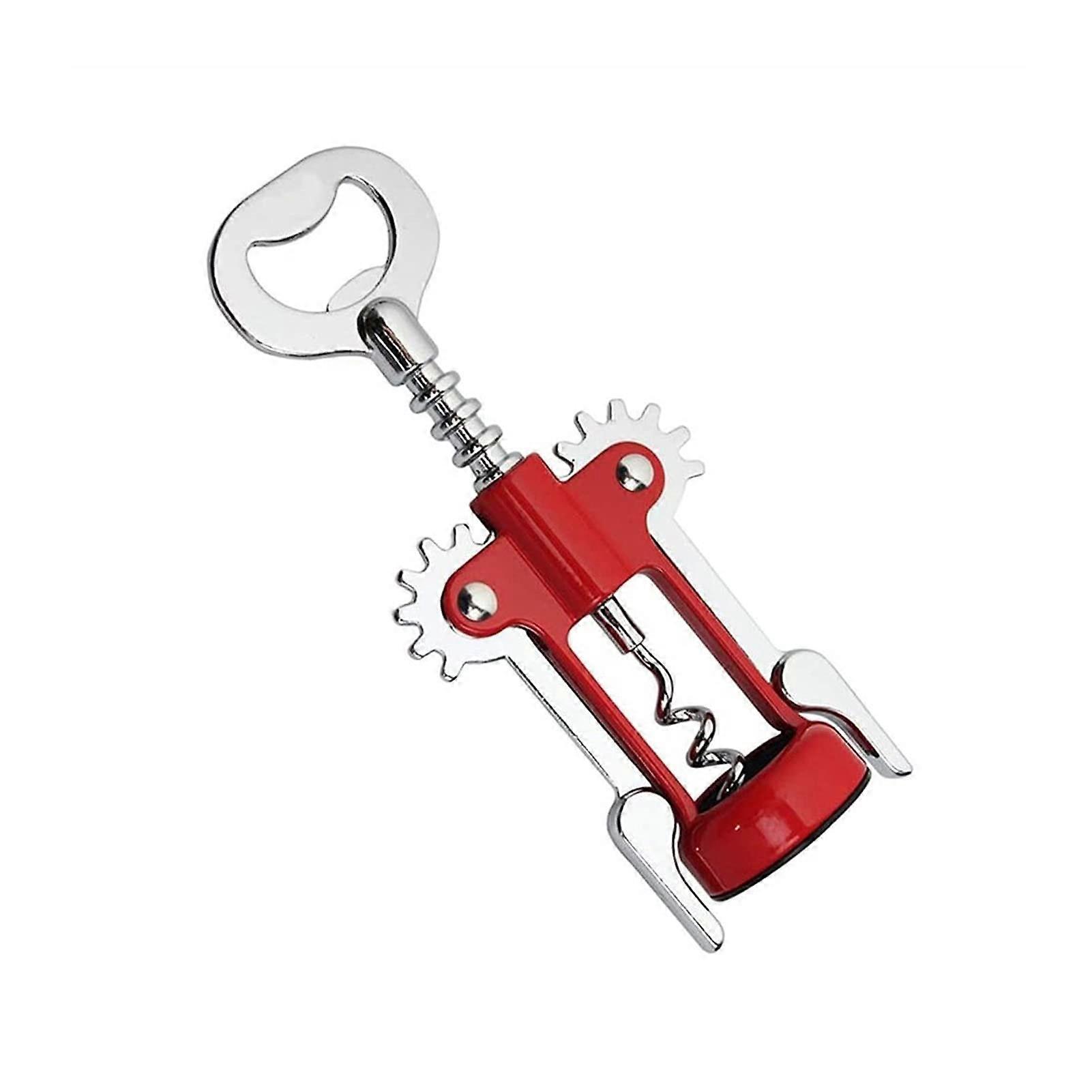 Wing Corkscrew Wine Bottle Opener with Beer Cap Remover for Kitchen Bar Restaurant Use Ref: 2448