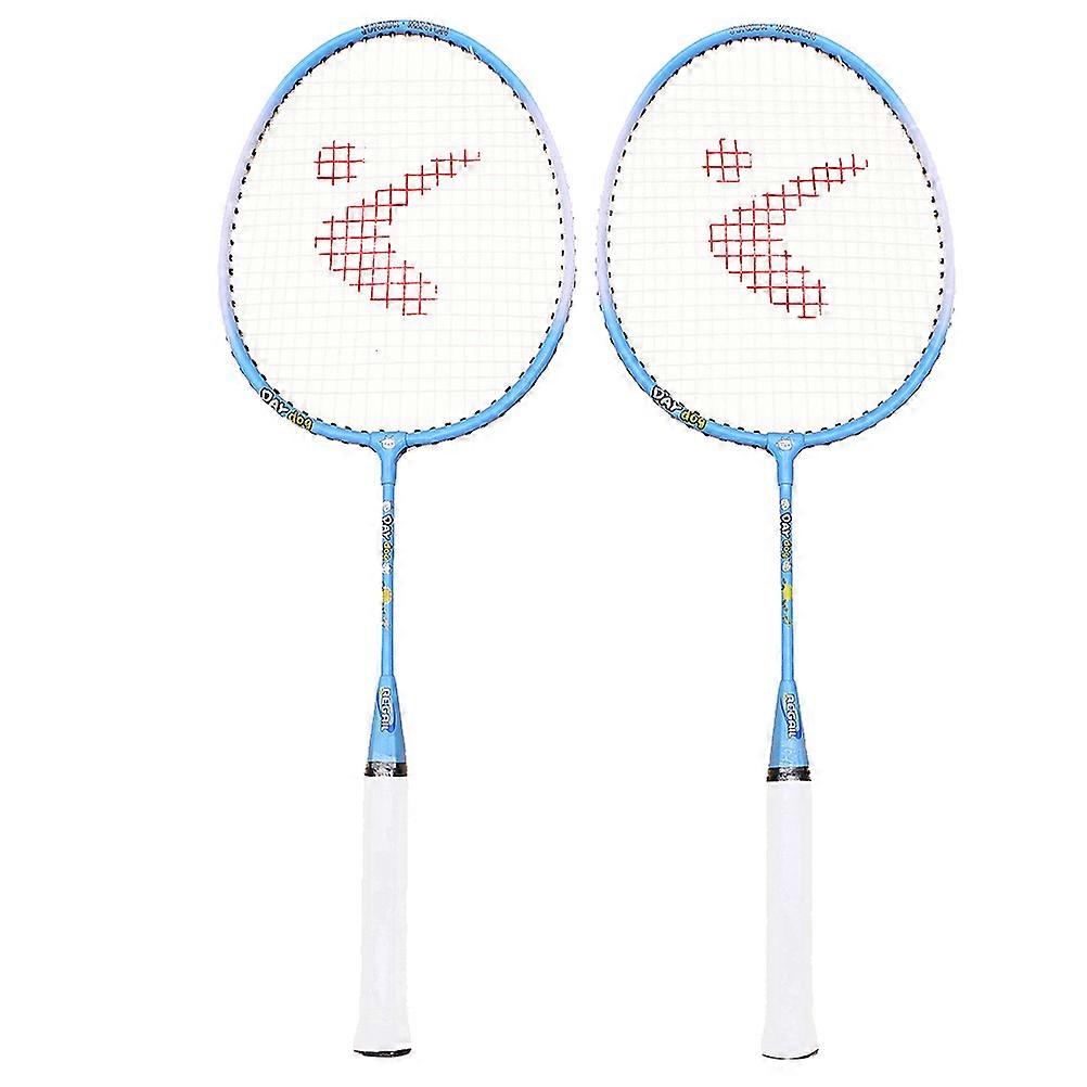 Training Pats Aluminium Alloy Kids Badminton Racket for Exercise 2Pairs