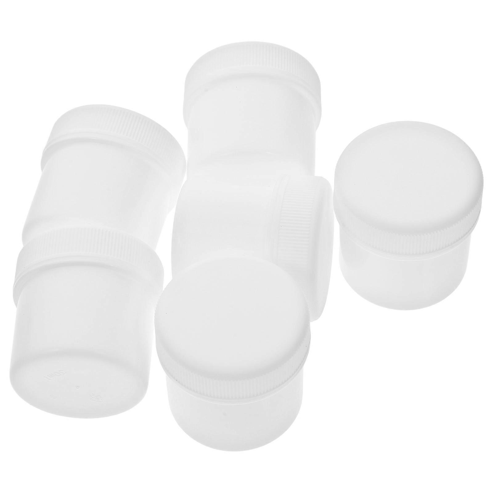 Plastic Buckets White Sealed Buckets for Paint Storage Containers 6Pcs