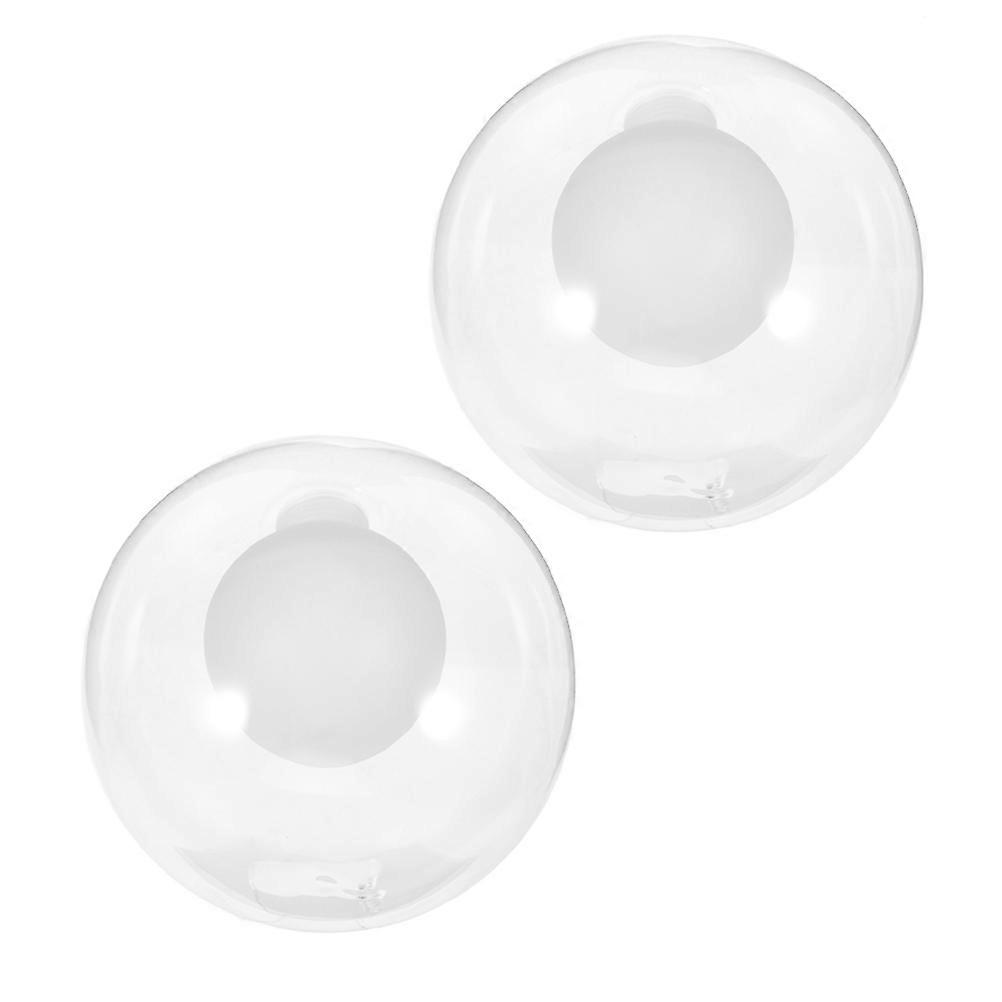 Clear Glass Globe Replacement for Ceiling Light Cover with 2Pcs Shade Base