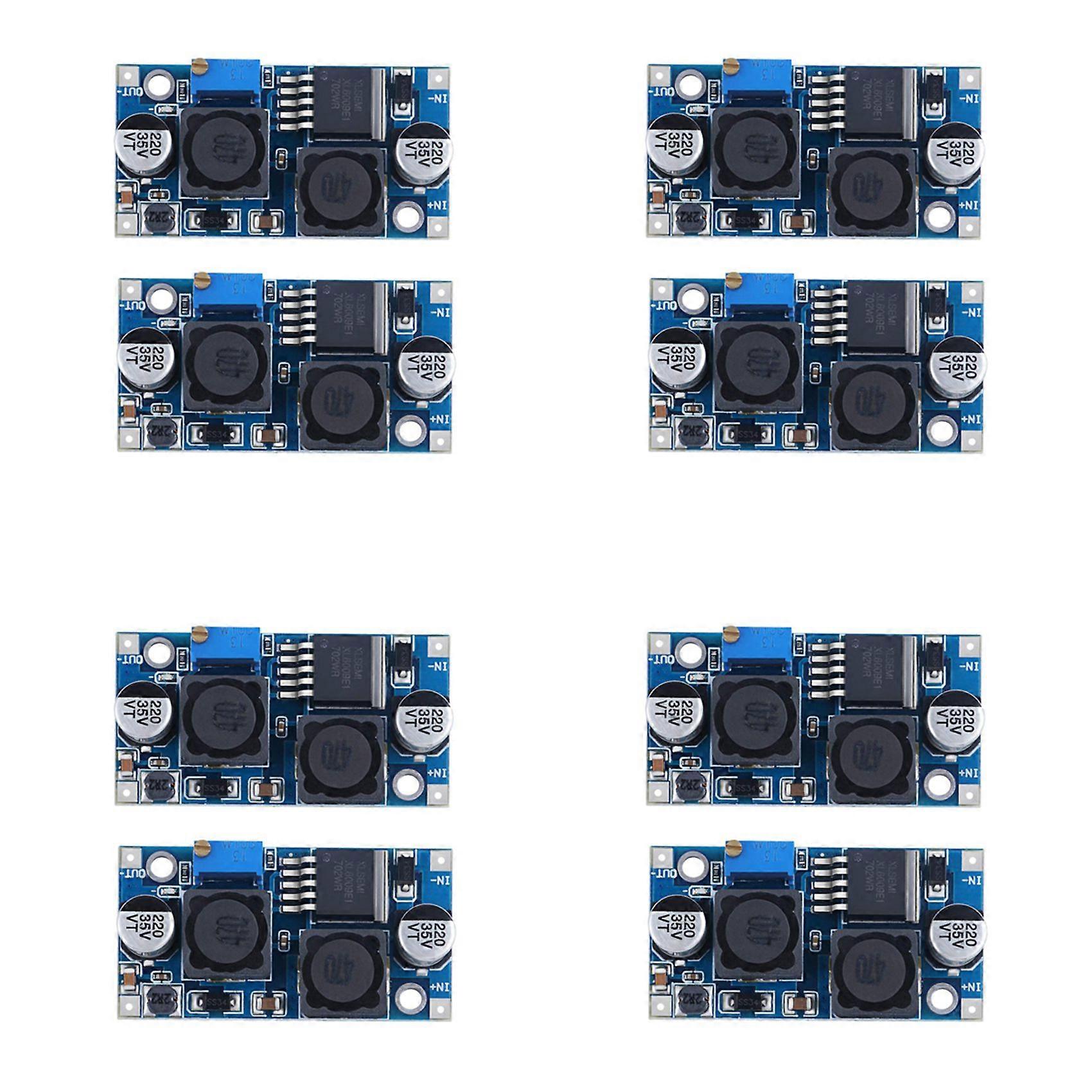 8Pcs Adjustable DC-DC Buck Boost Converter Automatic Wide Voltage Regulator XL6009 Voltage Module