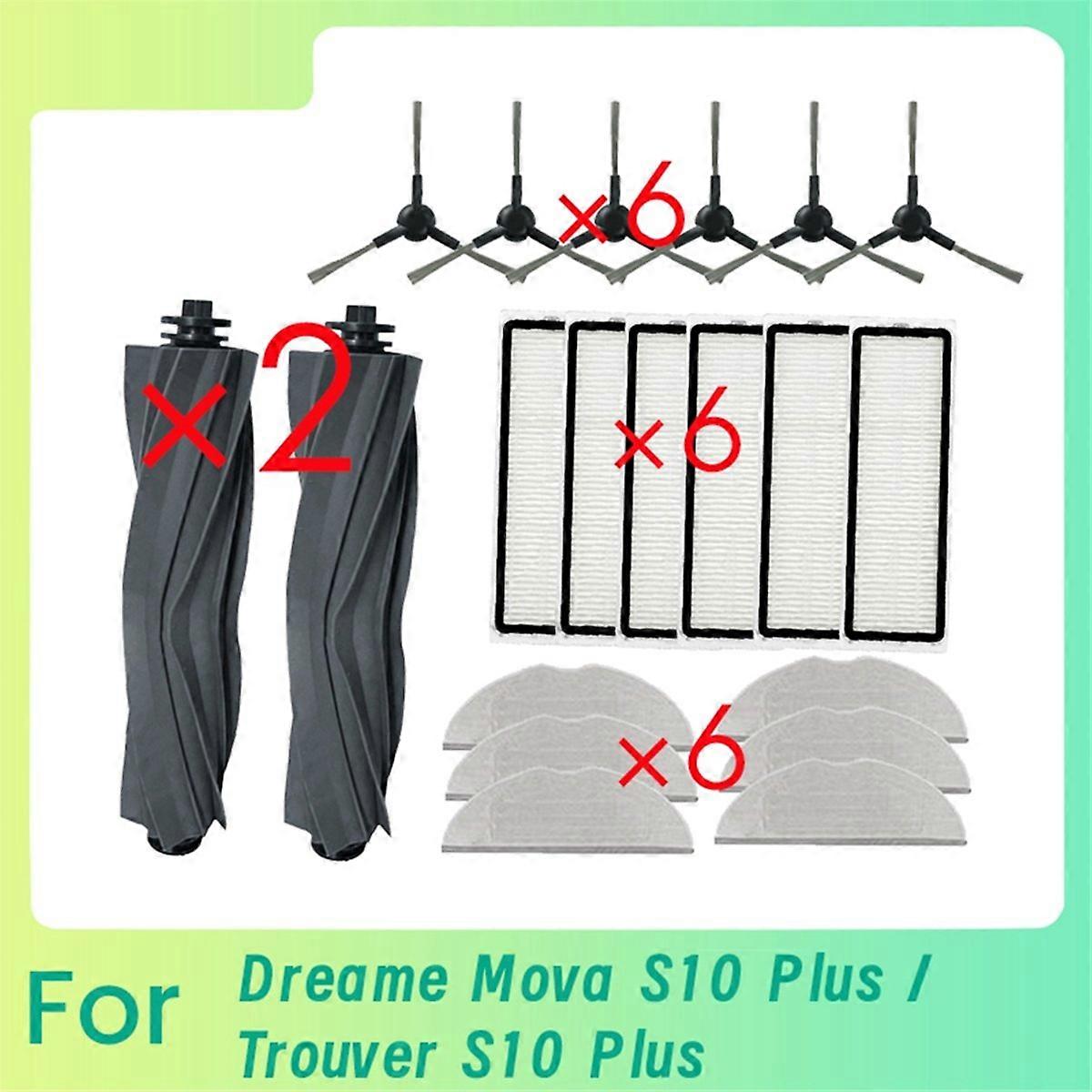 20 Pcs for Dreame Mova S10 Plus Sweeping Robot Cleaner Replacement
