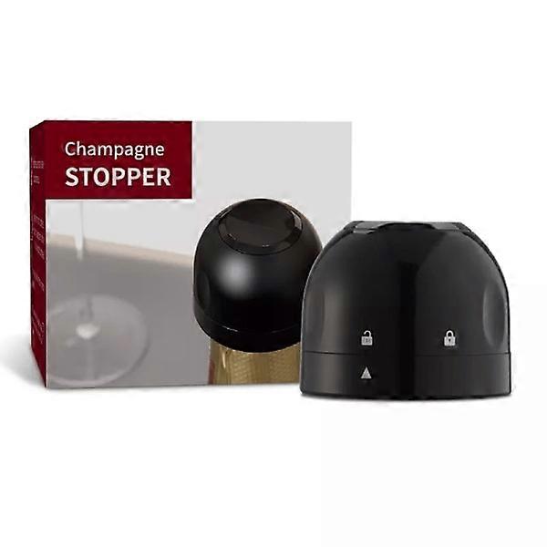 Smooth Champagne Bottle Cap - Black