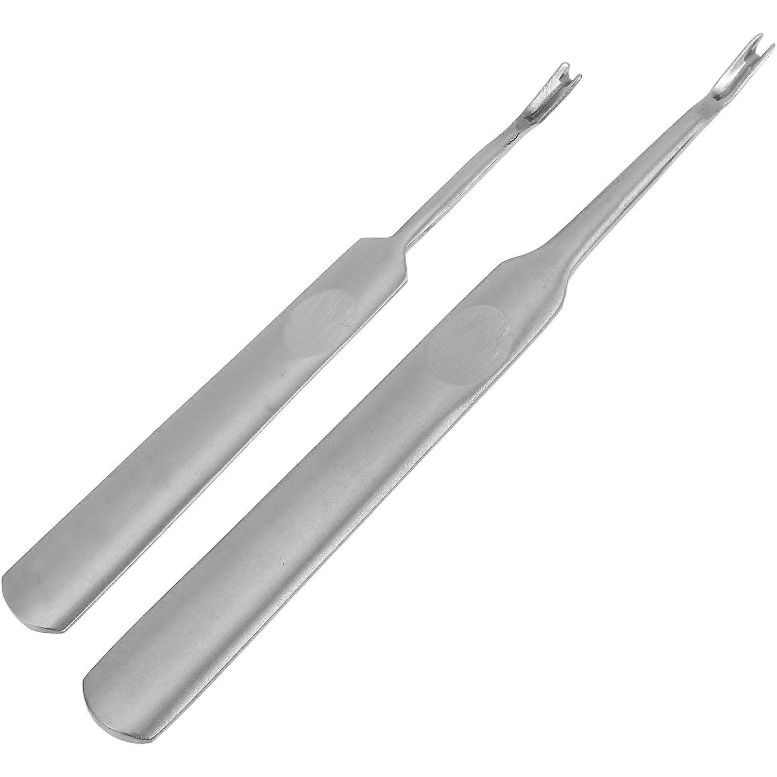 Grooving Tool in Silver for Precise Leatherworking with Stainless Steel Durability 2pcs 95V