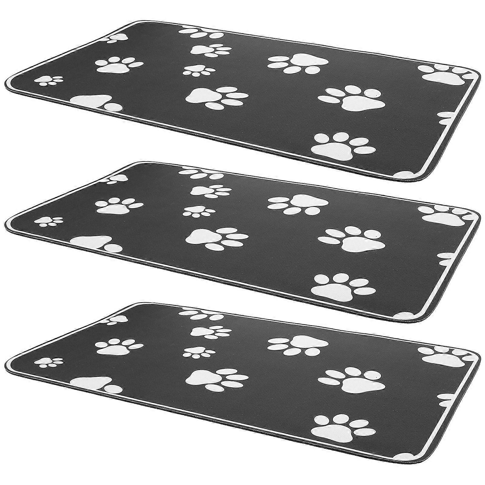 Multi Colored Mud Waterproof Puppy Dining Mat for Pets with Elegant Design and Antislip Base 30x50cm