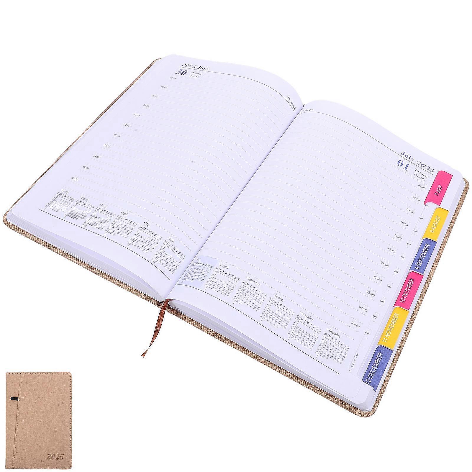 2025 Daily Planner Notebook A5 Office Note Book Household Planner School Notepad 2pcs