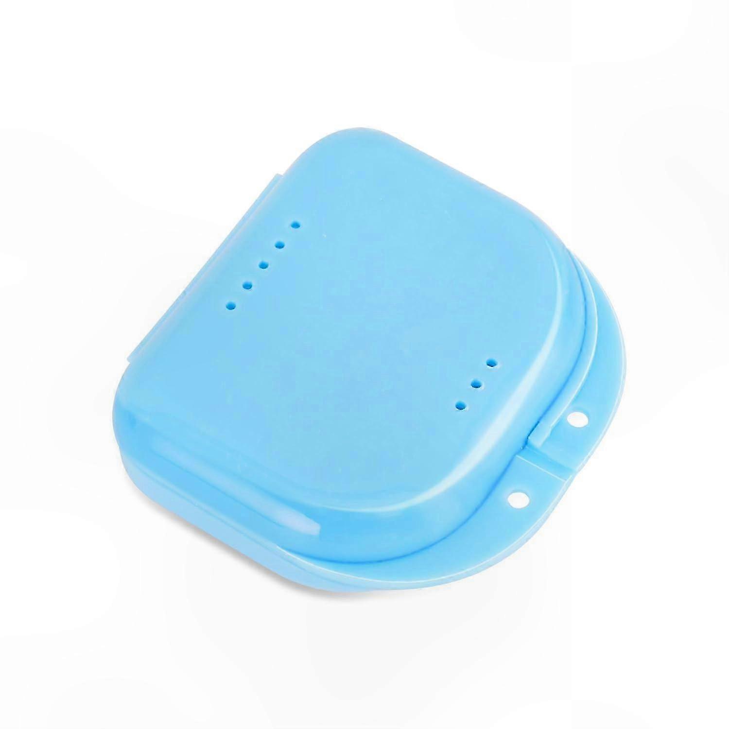 Ventilated Orthodontic Case for Retainers, Dentures, and Mouthguards with Secure Hinge Design