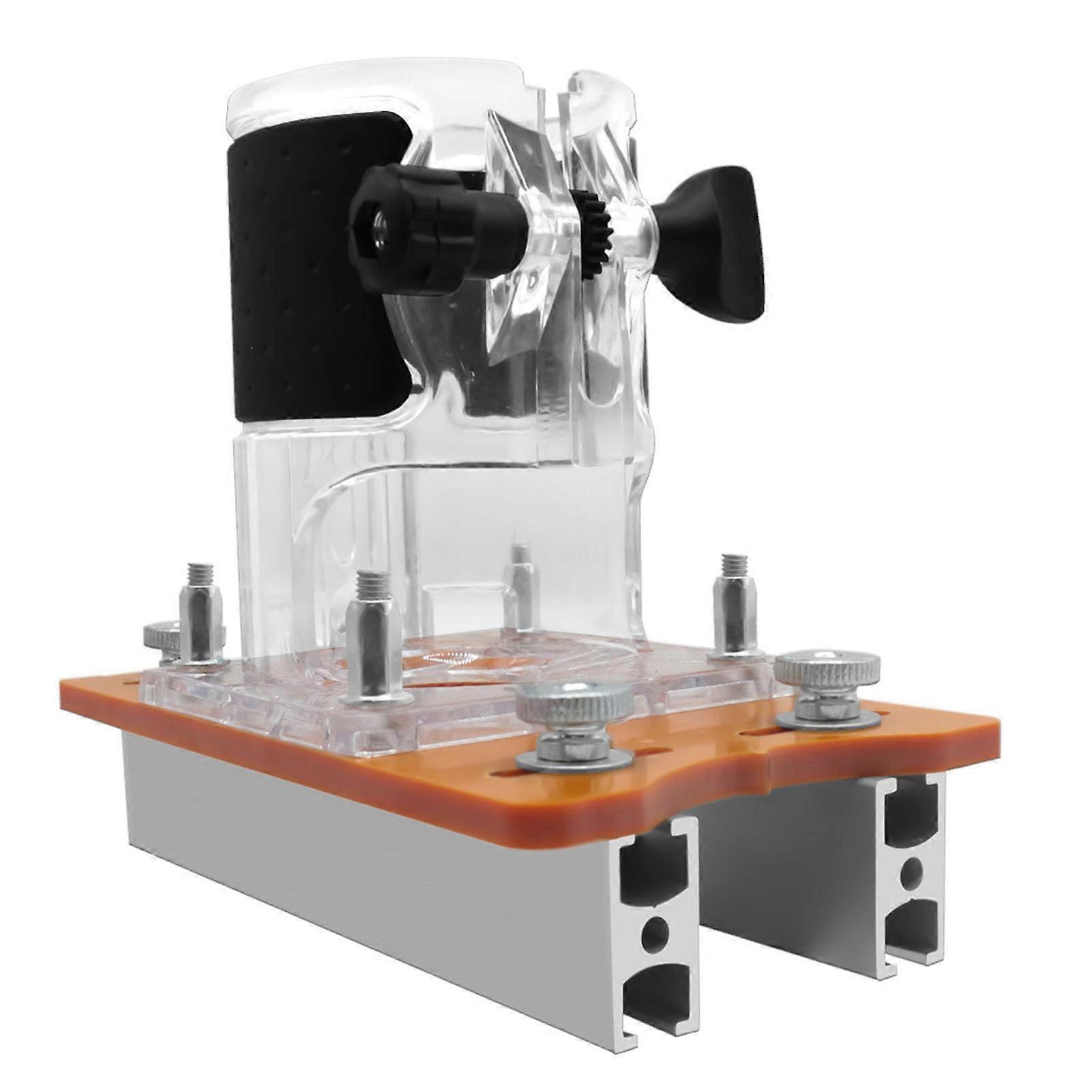 Adjustable Aluminum Alloy Wood Router Base for Precision Grooving in Cabinet and Furniture Making