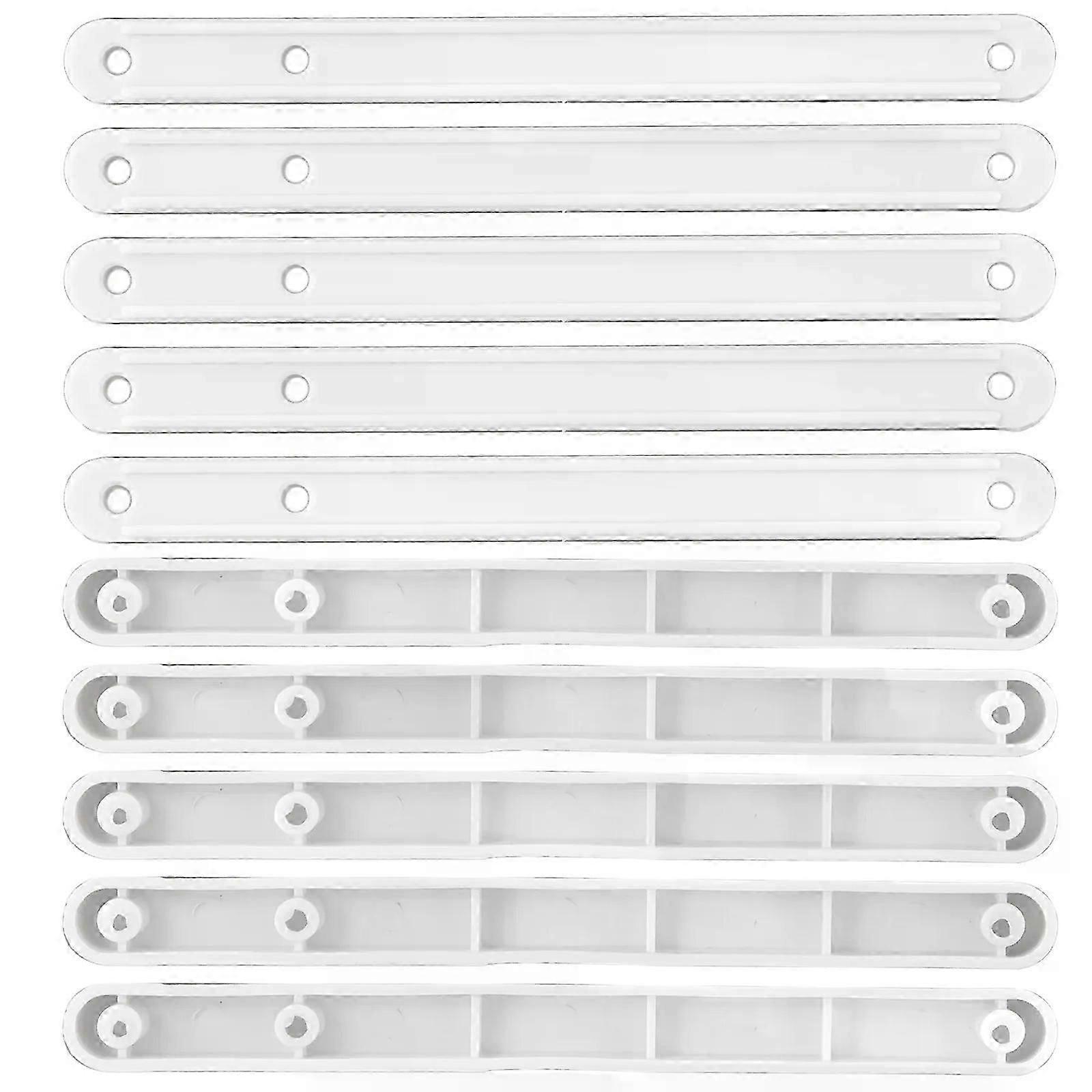 10pcs Draw Rail Plastic Drawer Slides 180/235/298mm Draw Runners Replacement White/Black/Brown