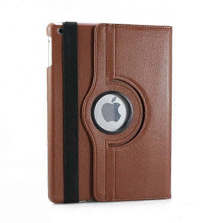 Stylish Case For Ipad 2020 10.2 Brown Rotating Leather Litchi Texture