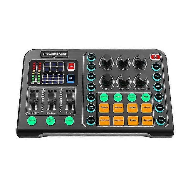 M6 Sound Card Audio Mixer Voice Changer Device External Table For Usb Headset Mic Mobile Computer Pc Live Broadcast Game Music