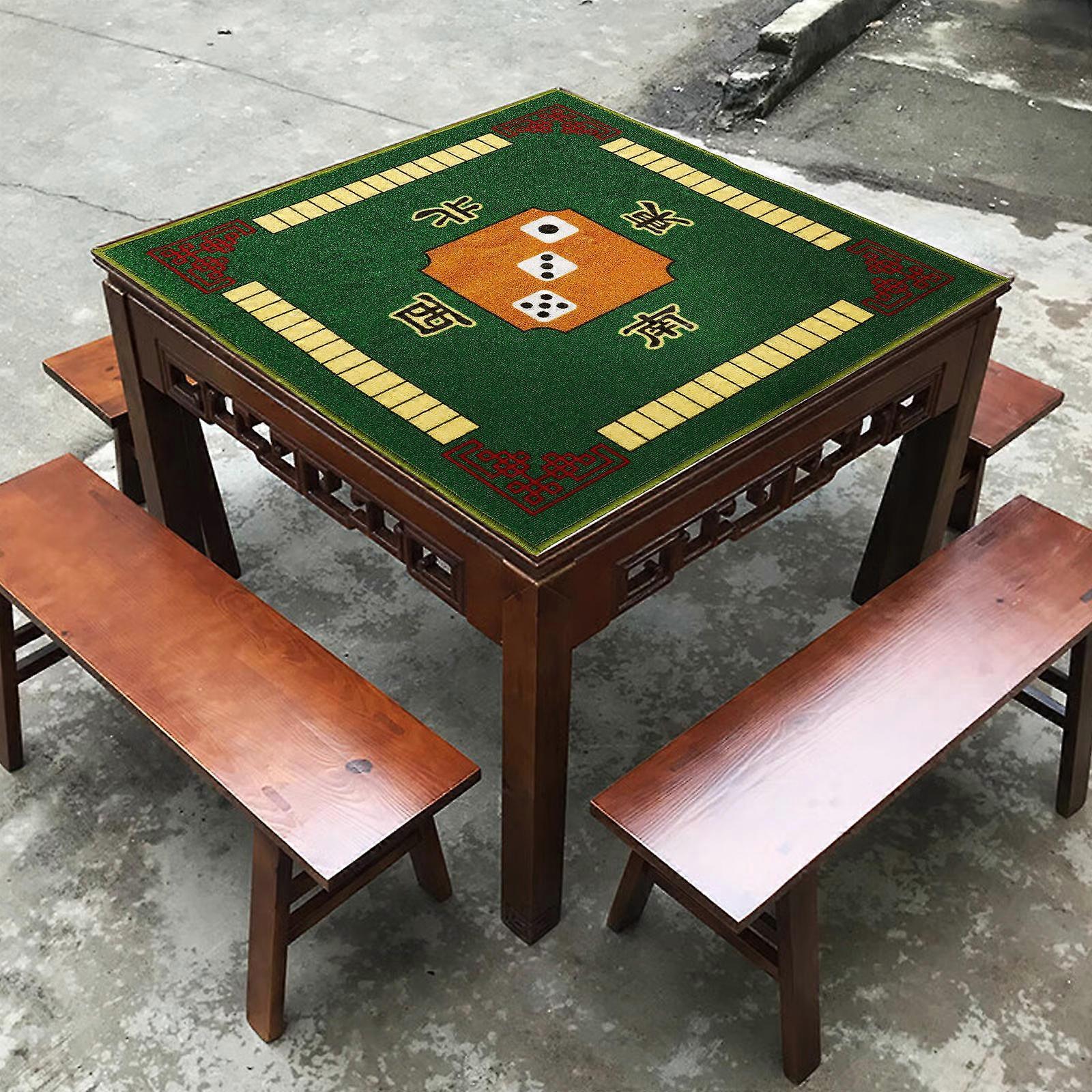 Mahjong Table Cloth Green Table Protective Pad for Home Use