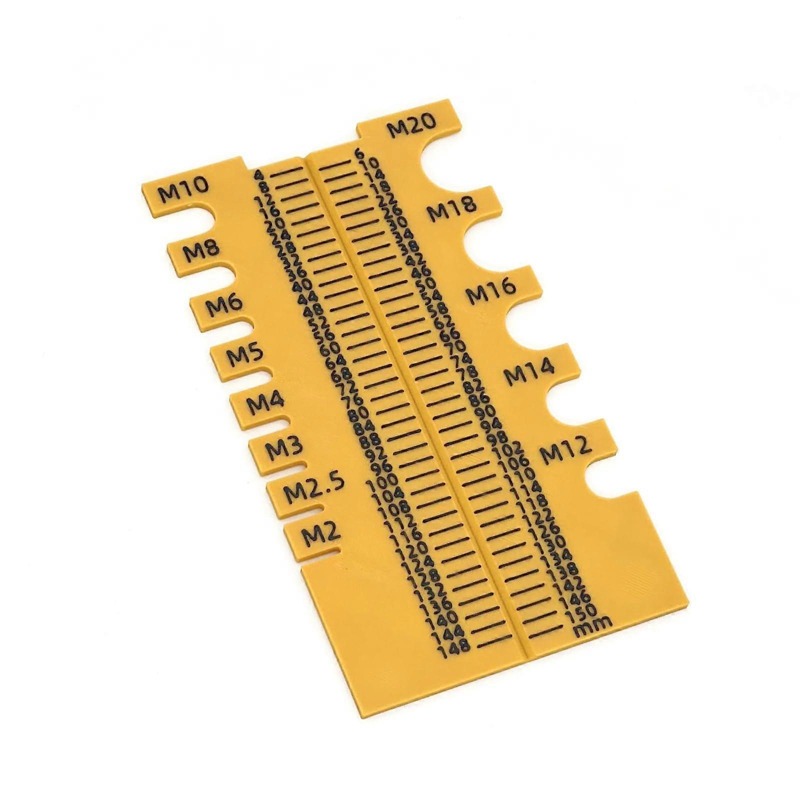 Screw Measuring Tool 150mm Length Gauge for Engineers Quick Accurate Diameter Measurement Yellow
