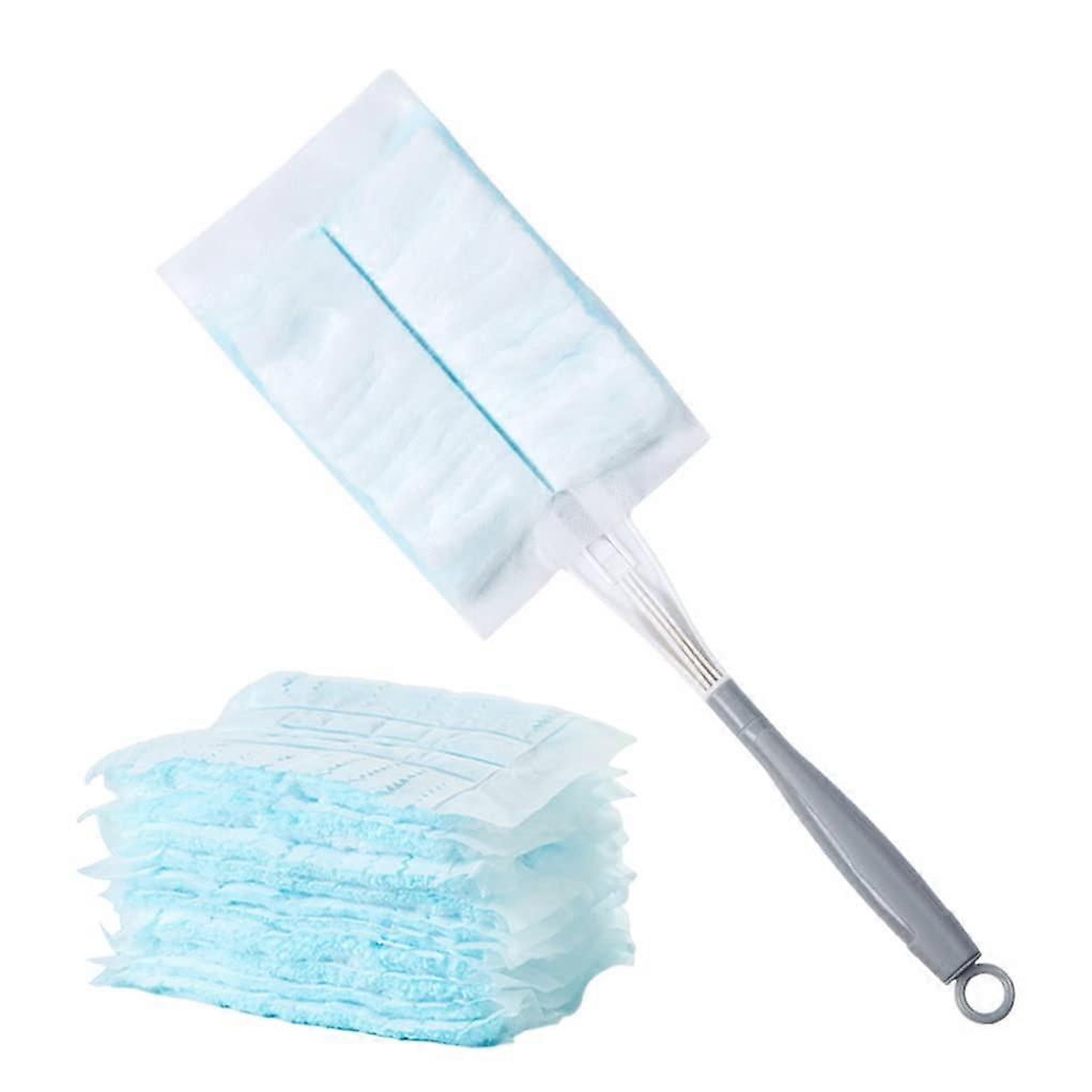 Dusting Kit with Microfiber Duster Handle and 10 Electrostatic Disposable Refills for Home Cleaning