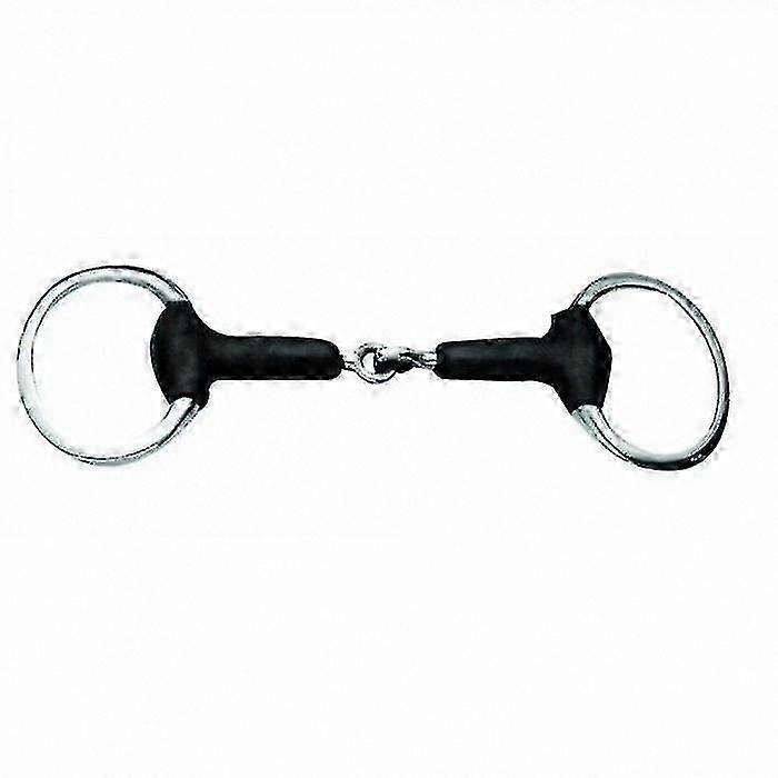 Flexible Rubber Eggbutt Snaffle Bit with Jointed Mouthpiece for Comfort and Control