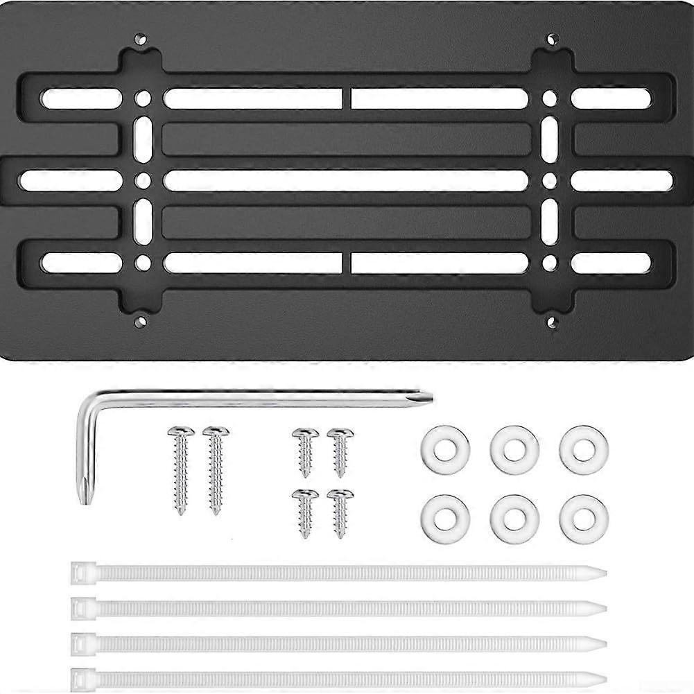 Sleek Black Matte Adjustable License Plate Bracket with Tool Installation for Multiple Car Models