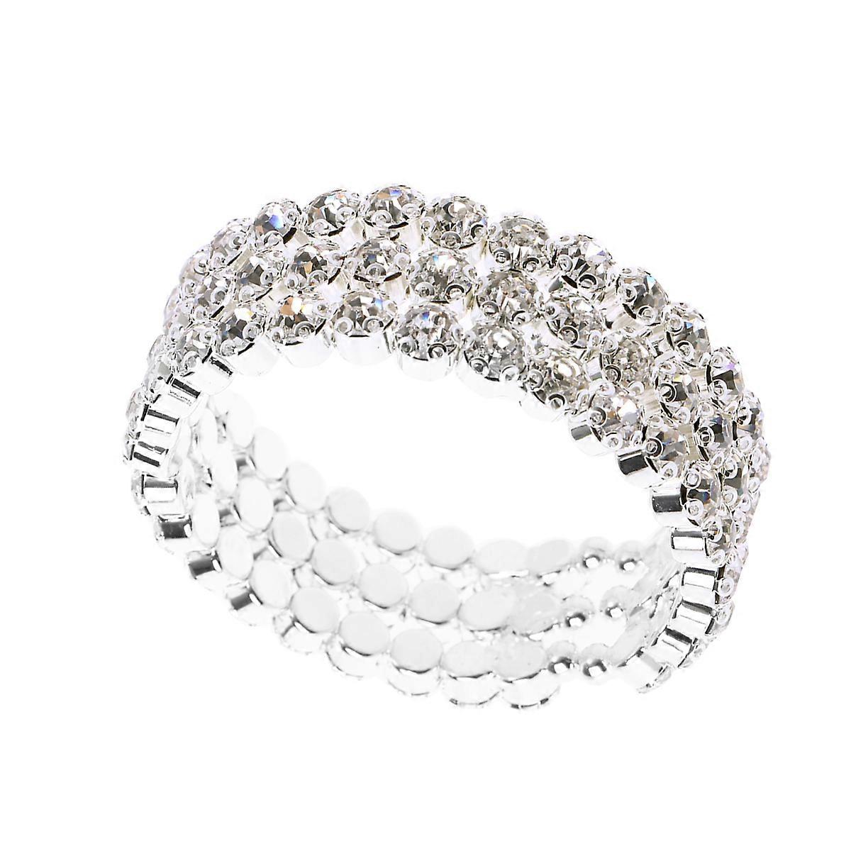 Women's Bracelet Rhinestone Encrusted Bangle for Decoration Open Cuff