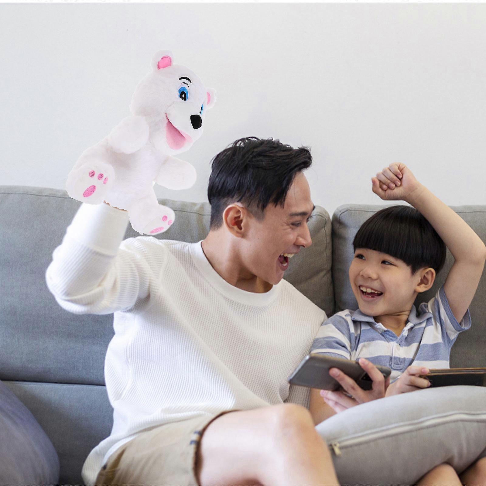 Bear Hand Puppet Toy for Educational Use Plush Storytelling