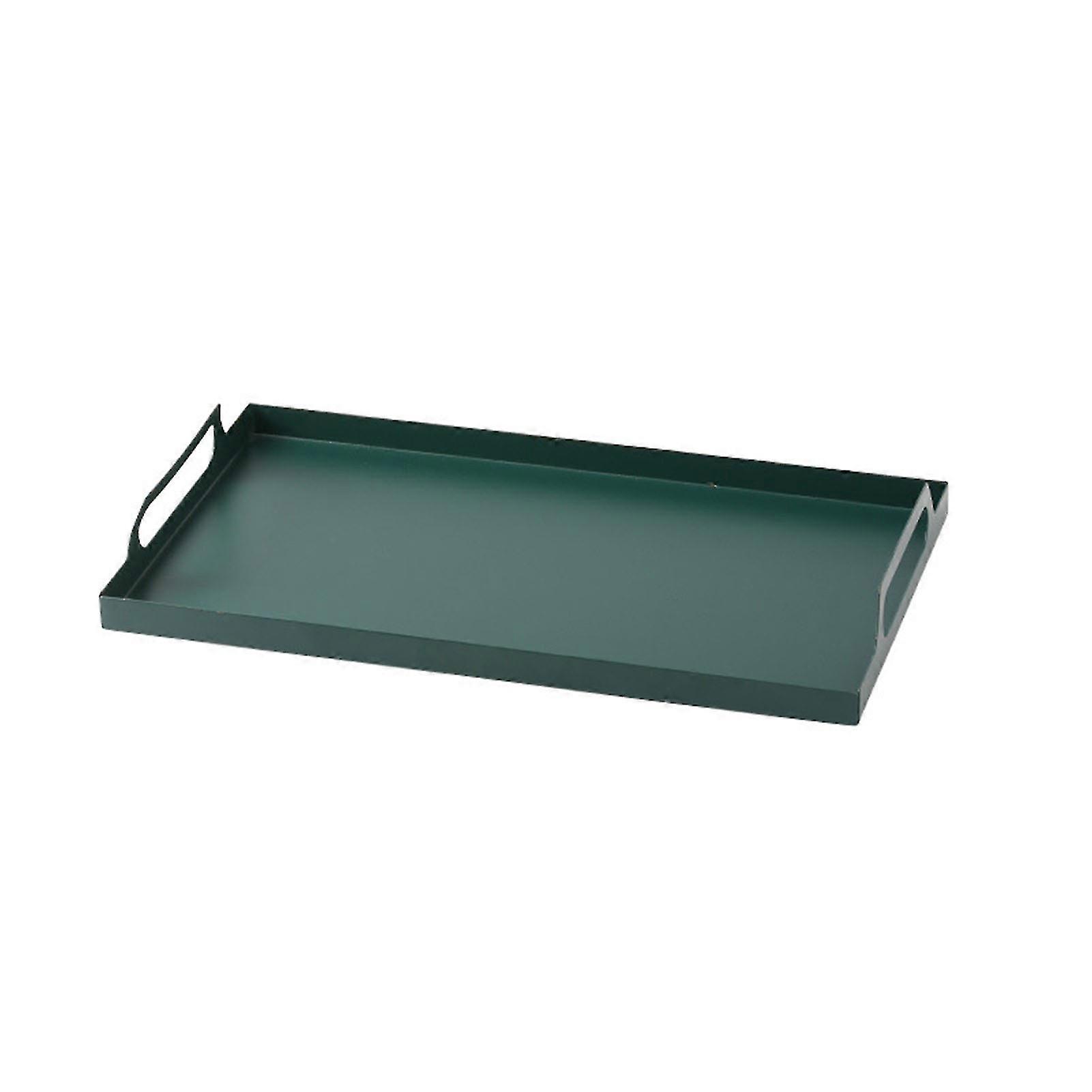 2025 Iron Rectangular Serving Tray Space-Saving Easy Cleaning Fruits Serving Tray for Coffee Table Décor Kitchen