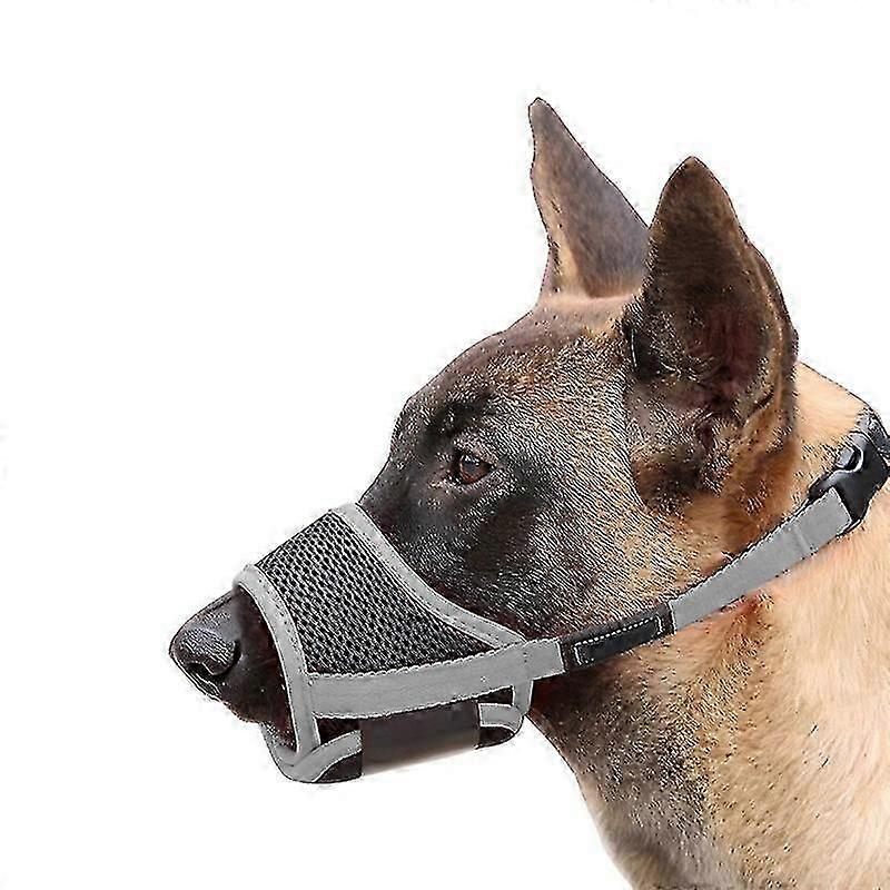 Dog Muzzle, Soft Nylon Anti-dropping Muzzle, Air Mesh Breathable Drinkable Dog Muzzle With Adjustable Loop 25-26