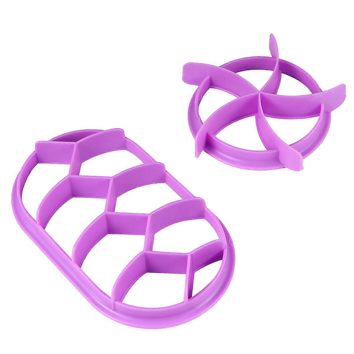 Embossing Baking Bread Press Mold for Bread 2Pcs Set in Purple