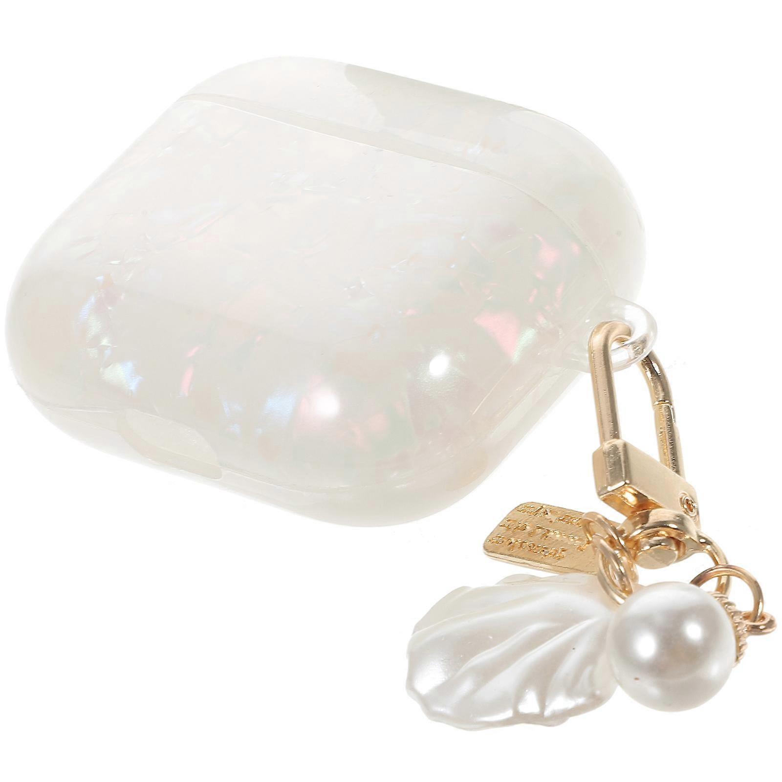 White Shell Pattern Earphone Case for Wireless Earphone Compatible with AirPods 3