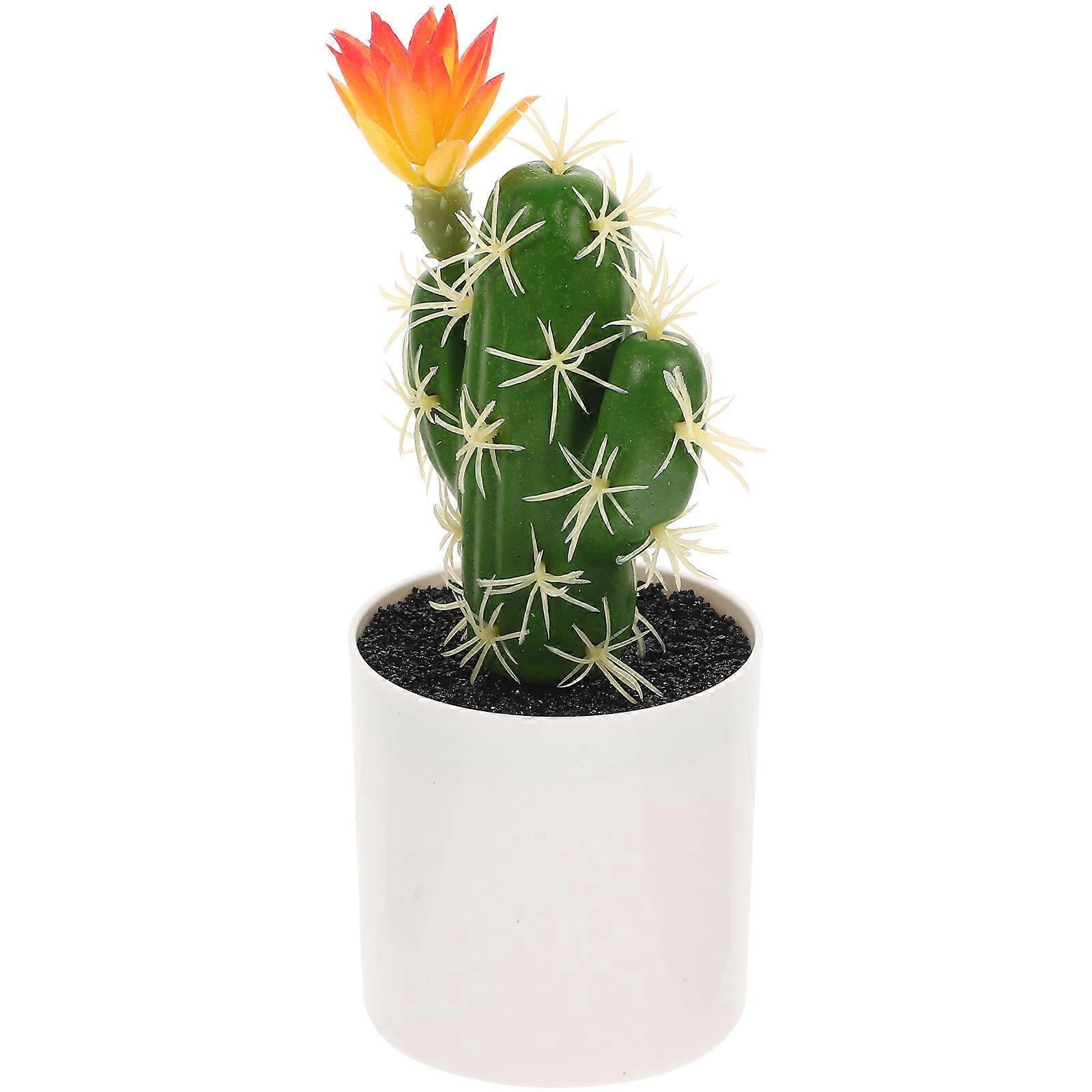 Decorative Fake Cactus for Home Decor Green Plastic