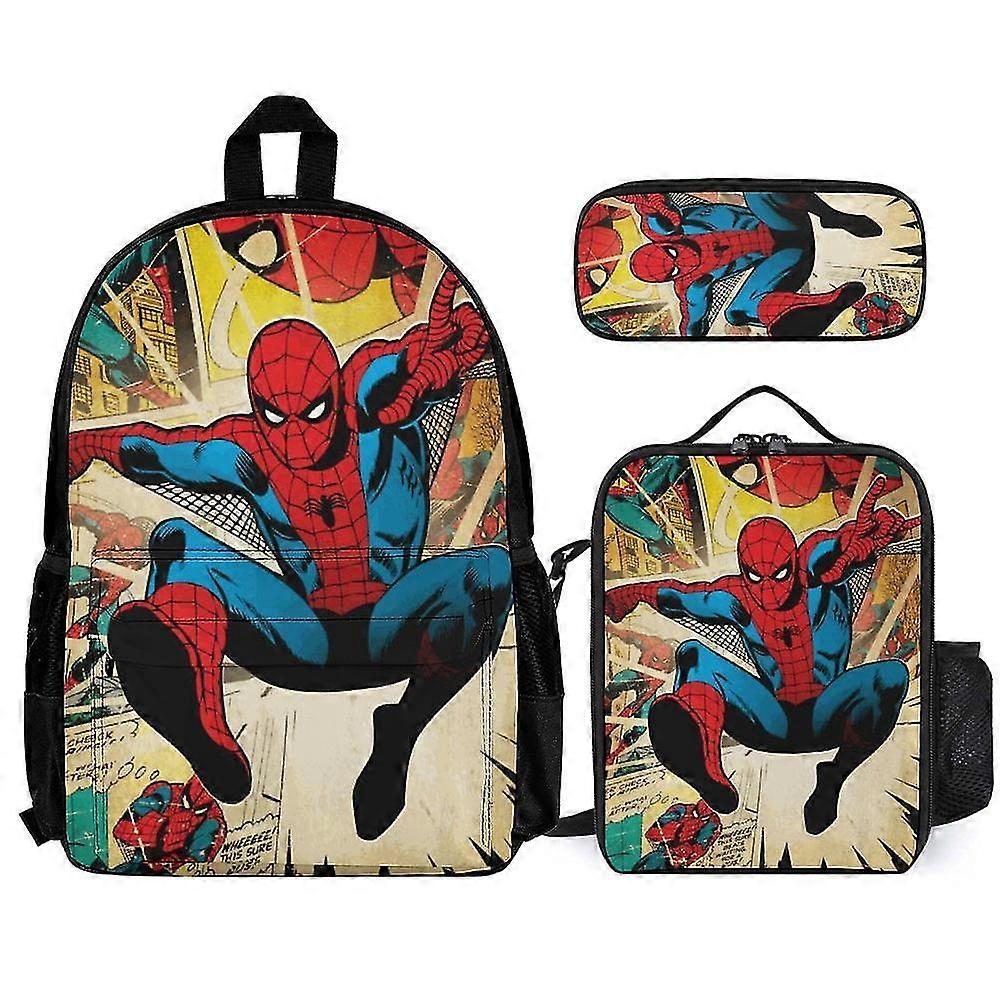 Spider-Man 3Pcs Backpacks Sets with Lunch Bag And Pencil Case 26-27s